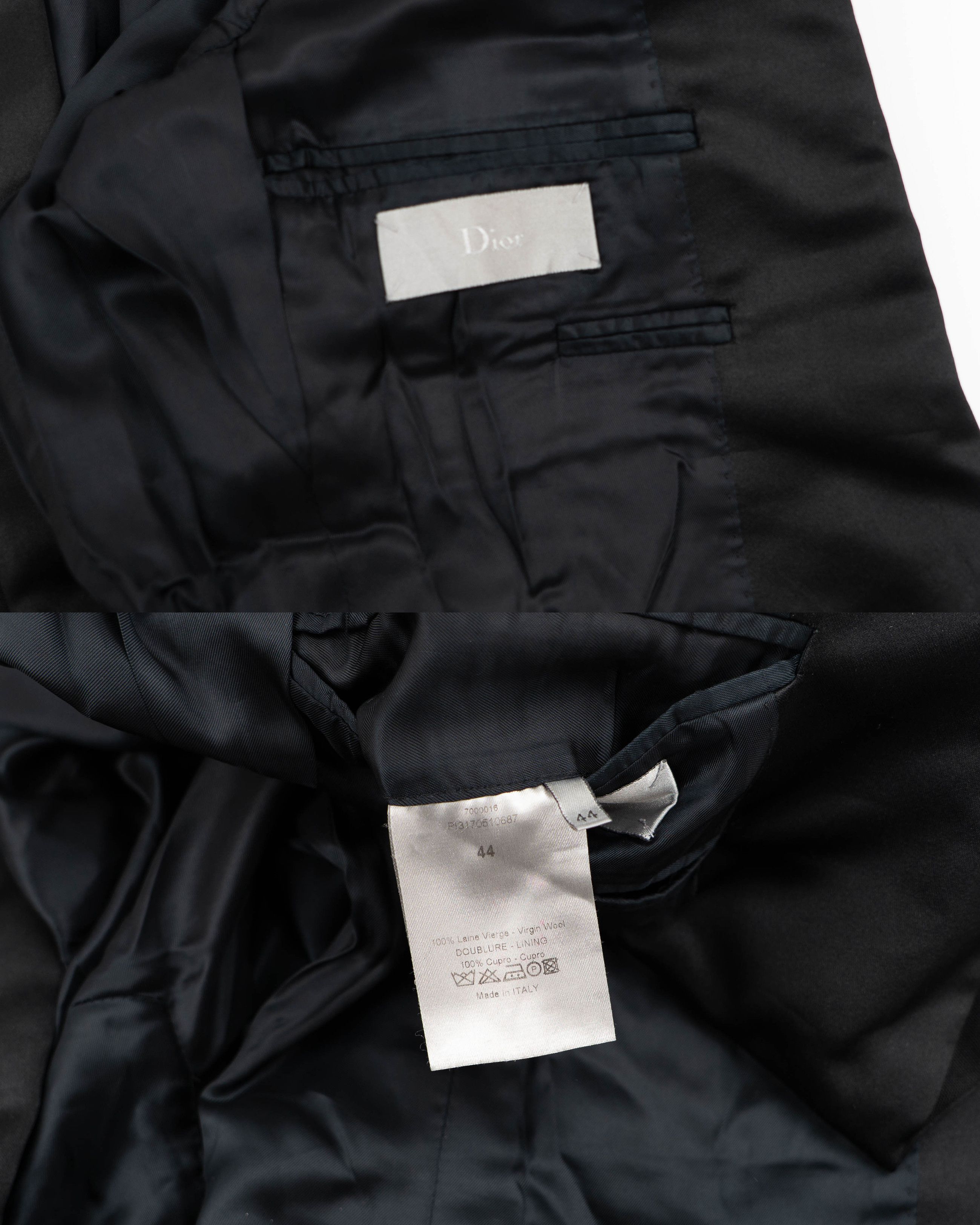 Dior Black Classic Smoking Blazer (SS02) Size US S / EU 44-46 / 1 - 9 Thumbnail