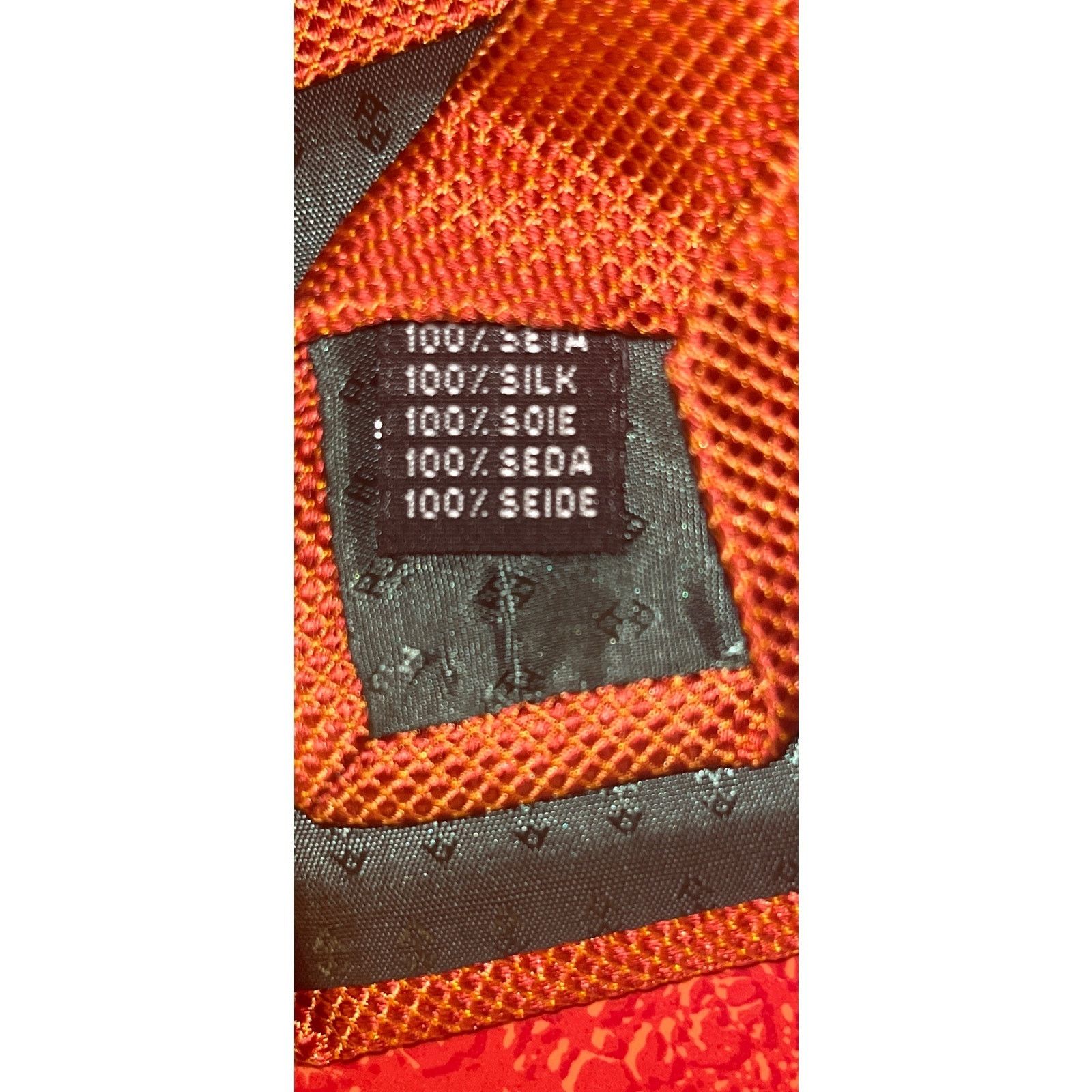 Andrew's Ties Zadi Andrew's Ties Orange/Brown Silk Made in Italy Necktie Size ONE SIZE - 9 Thumbnail
