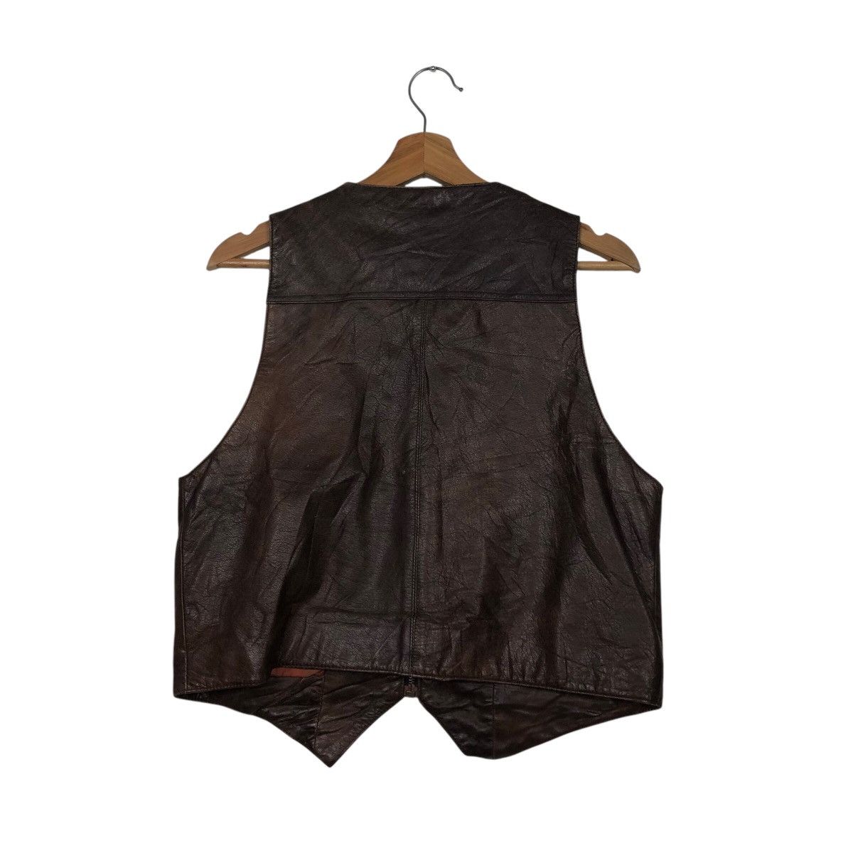 Japanese Brand × Vintage 📌Vintage Leather Vest Utility Harajaku Mother Size US M / EU 48-50 / 2 - 9 Thumbnail