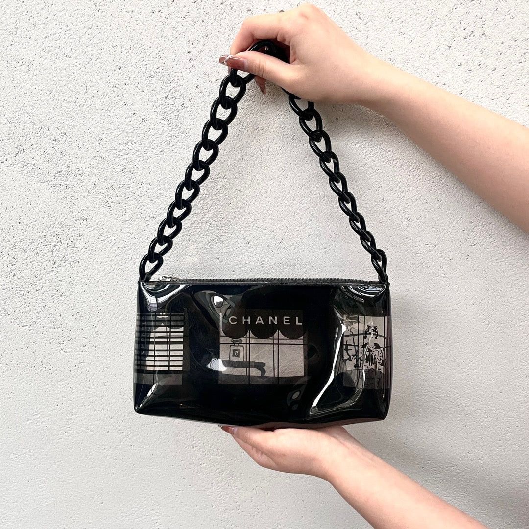 Chanel Chanel Plastic Chain Vinyl Pouch Size ONE SIZE - 1 Thumbnail