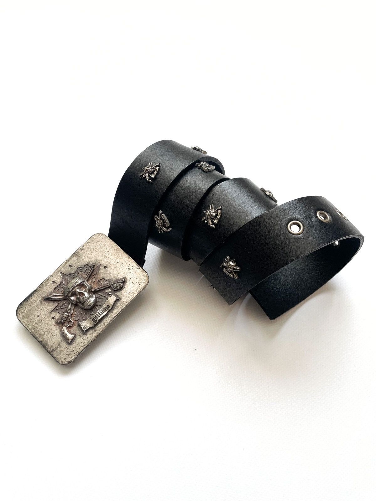John Galliano John Galliano Cracked Buckle Leather Belt