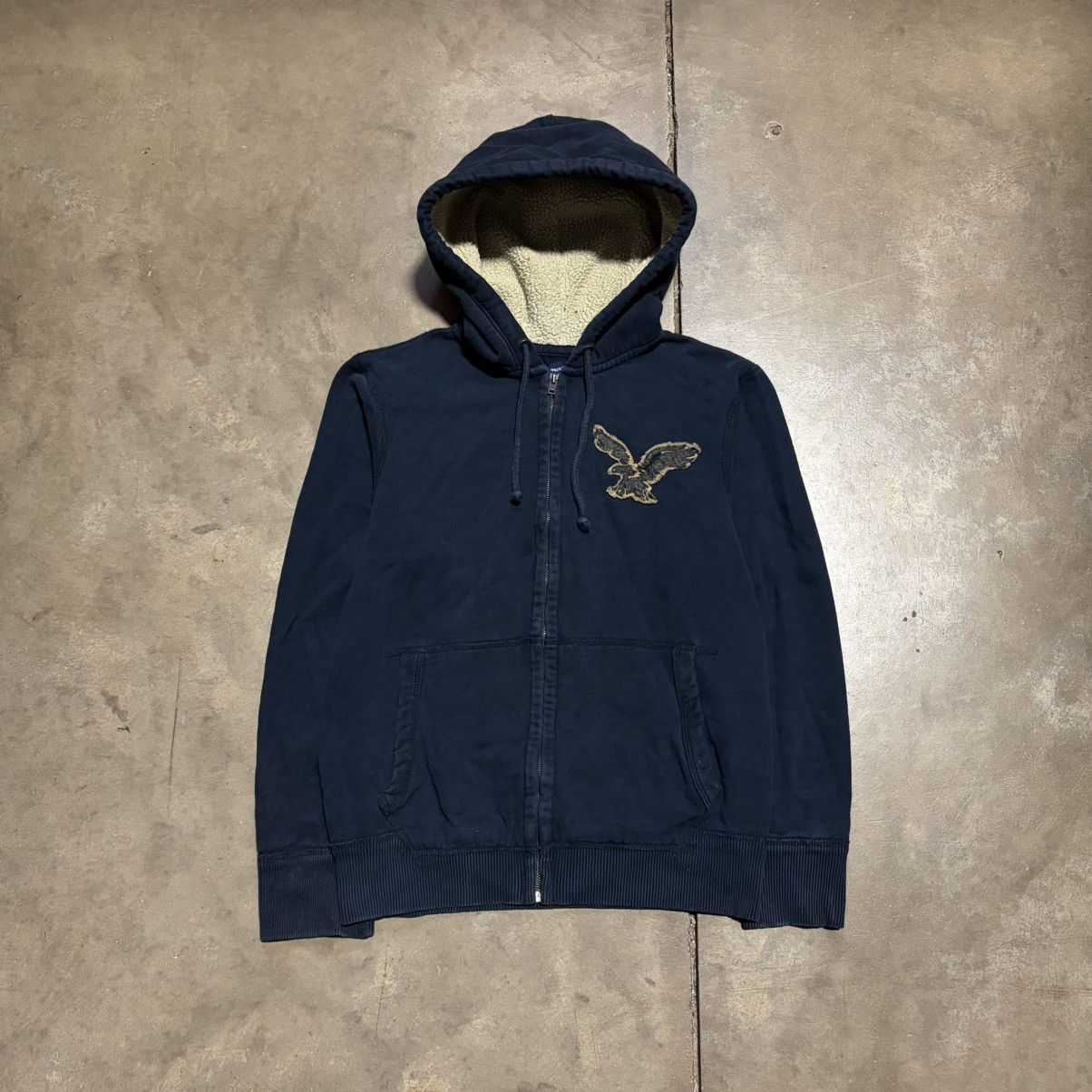 American Eagle Outfitters Vintage American Eagle Zip Up Hoodie Sherpa Preppy Skater Size US M / EU 48-50 / 2 - 1 Thumbnail