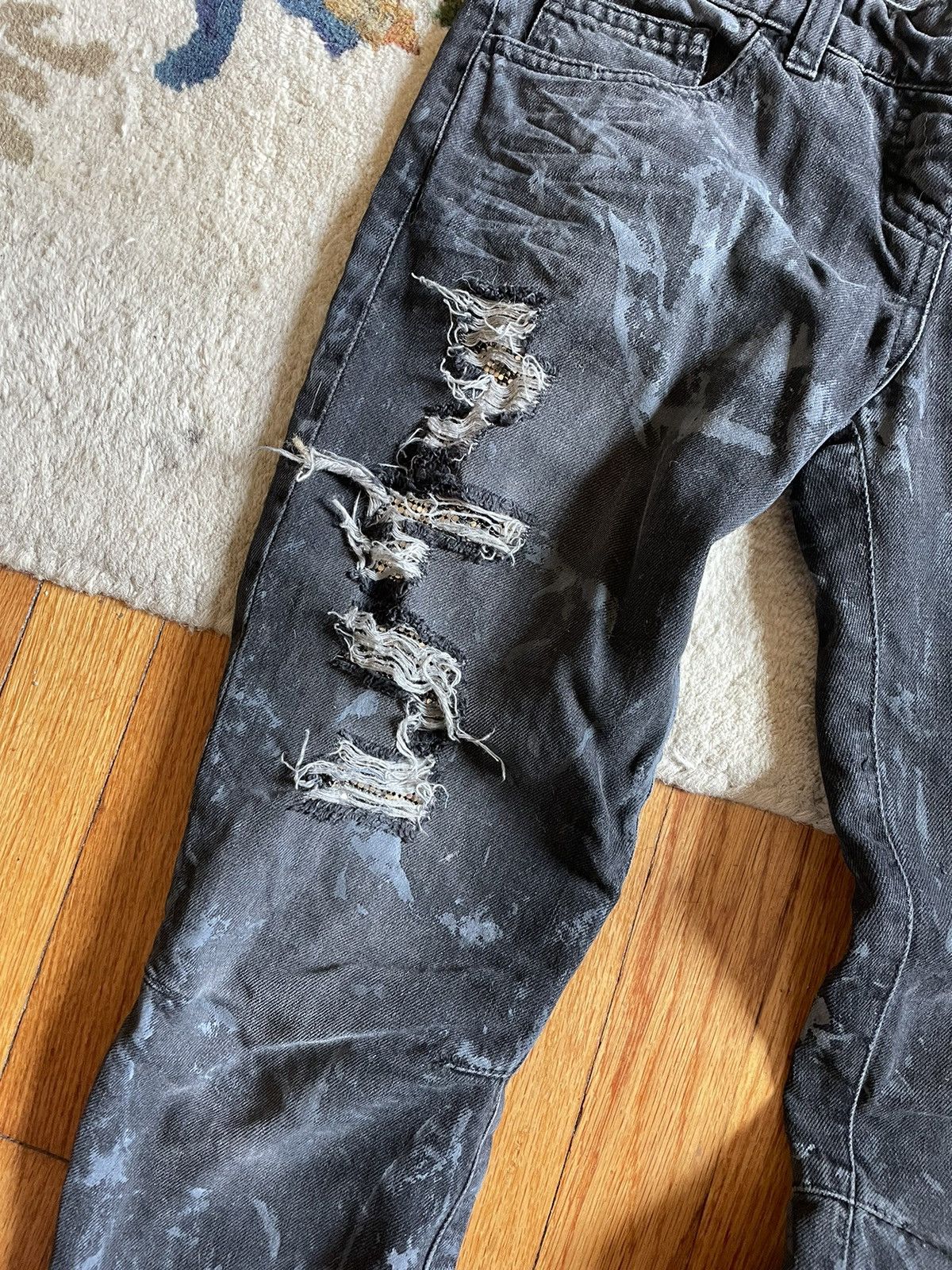 Balmain Balmain AW2009 chainmail biker jeans by Decarnin Size 29" - 5 Thumbnail