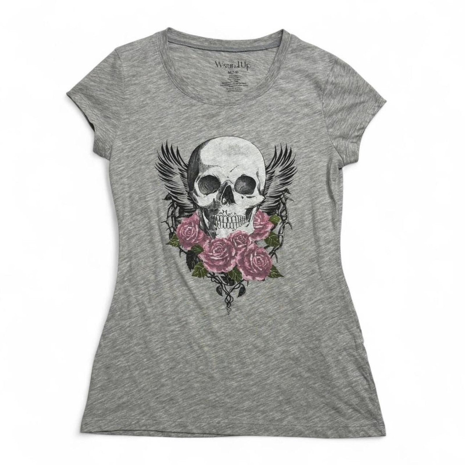 Other Skull & Roses Y2K Baby Tee Full Length Short Sleeve Size M Size M / US 6-8 / IT 42-44 - 3 Thumbnail