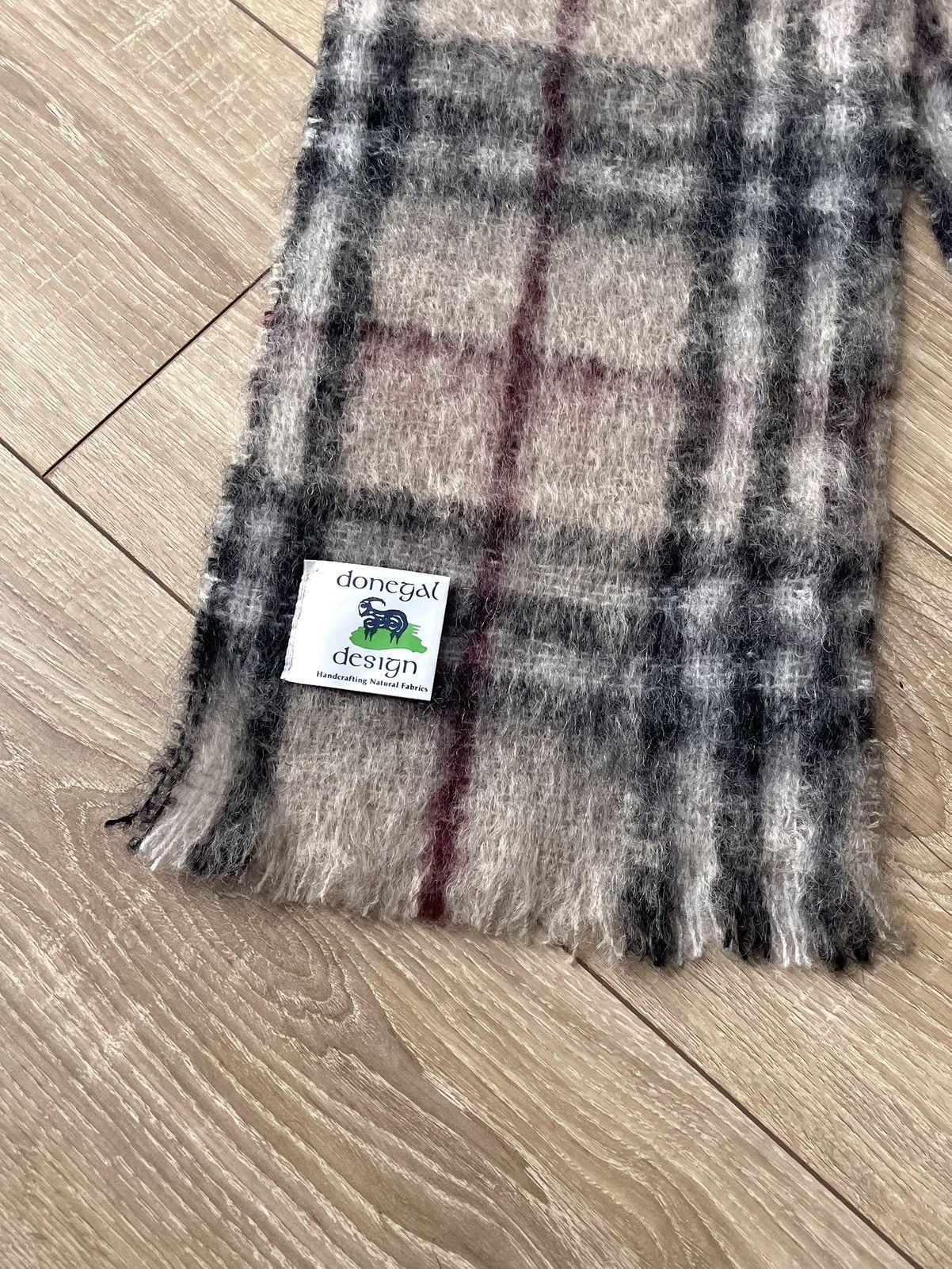 Aran Isles Knitwear NEW Donegal Design Mohair Wool Blend Scarf Handcrafted Size ONE SIZE - 2 Thumbnail