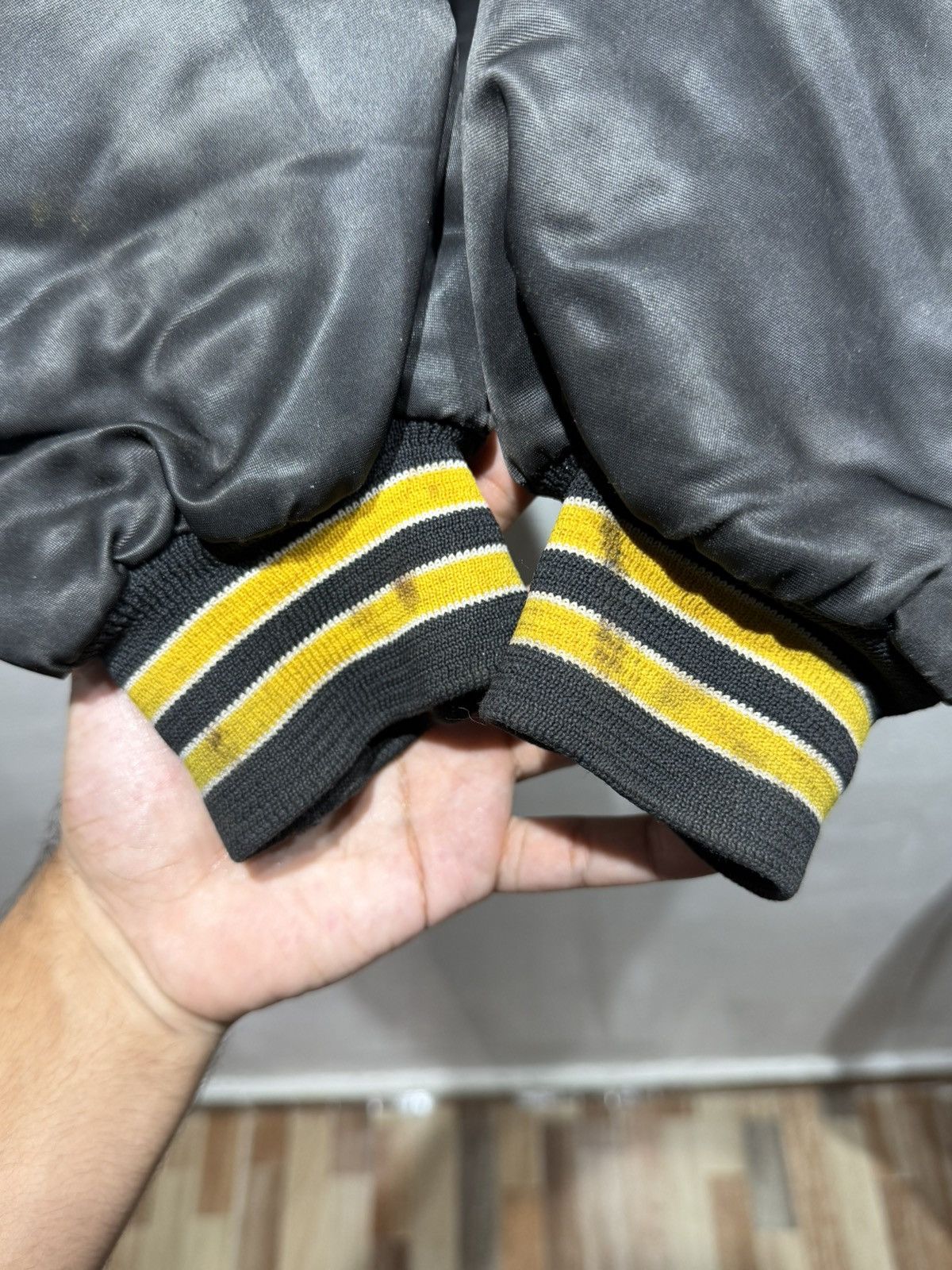 Chalk Line Vintage 90s Pittsburgh Penguins Satin Bomber Jacket Size US L / EU 52-54 / 3 - 9 Thumbnail