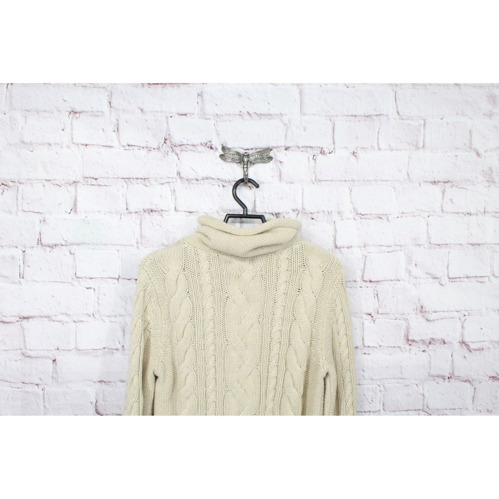 L.L. Bean LL Bean Women's Double L Mixed Cable Sweater Funnelneck Size S / US 4 / IT 40 - 4 Thumbnail