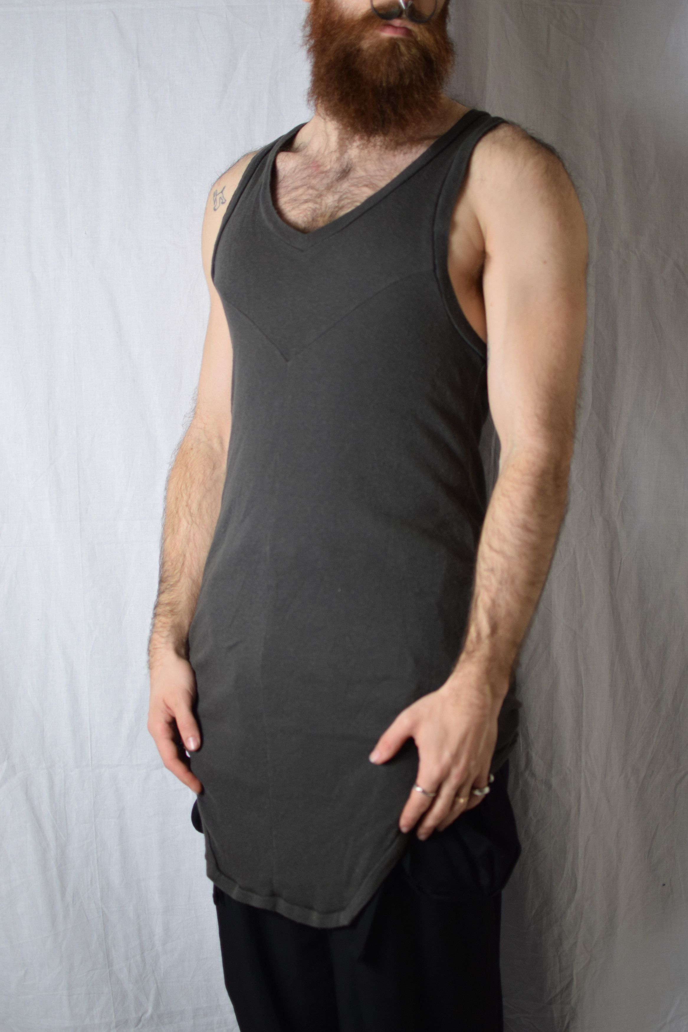image of Julius Aw14 Glitch Tank - 477Cum5 in Dust, Men's (Size Medium)