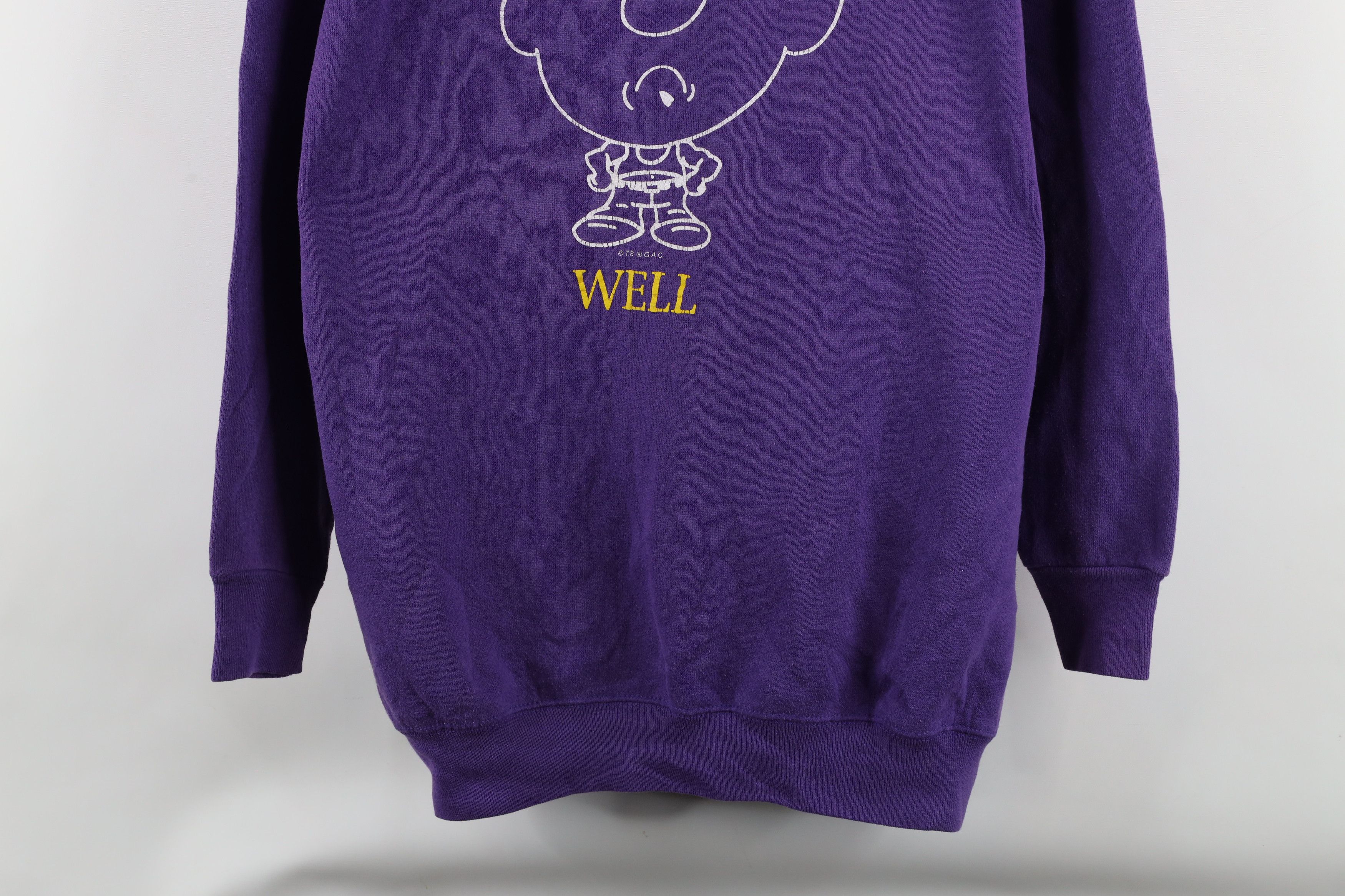 Vintage Vintage 90s Streetwear Spell Out Well Cartoon Sweatshirt USA Size ONE SIZE - 3 Thumbnail