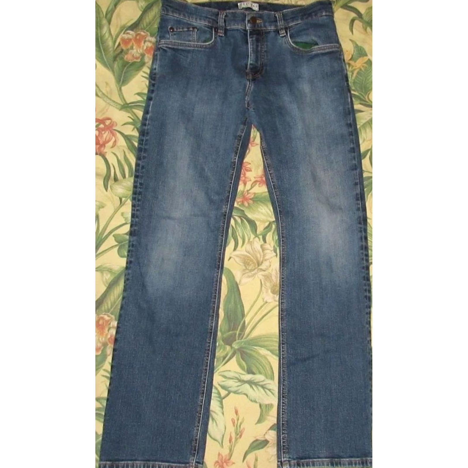 Tecovas TECOVAS Dark Blue Jeans 32 x 30 Denim Slim Fit Denim Jeans Men 32 Inseam 30 Straight Blue 90s (if applicable) Mens Size US 32 / EU 48 - 3 Thumbnail