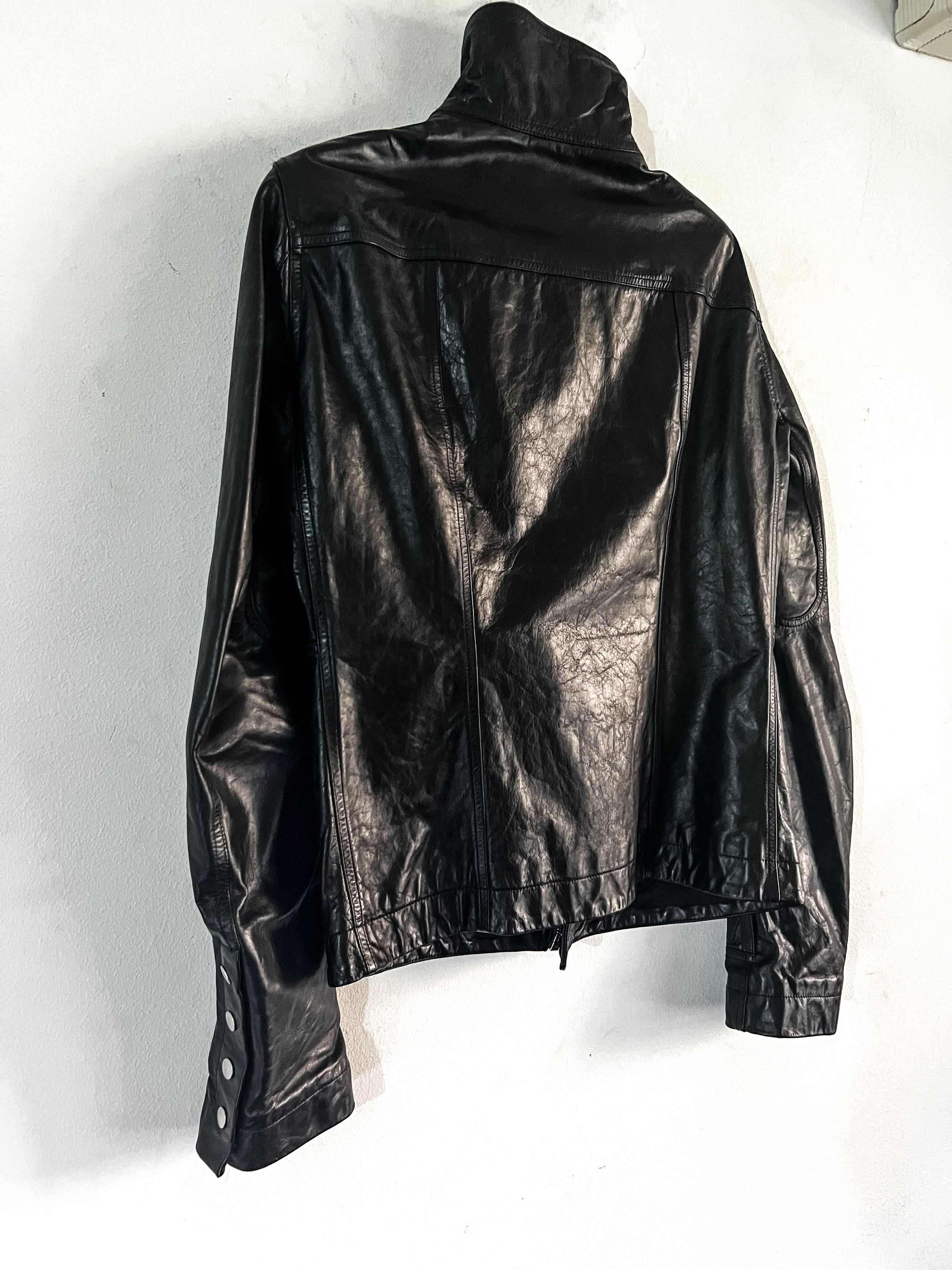 Rick Owens F/W 20 "PERFORMA" Asymmetrical Leather Biker Jacket Size US M / EU 48-50 / 2 - 10 Thumbnail