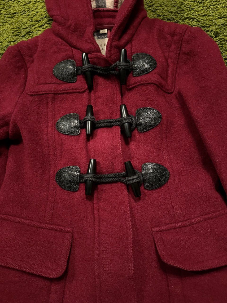 Burberry × Designer Burberry Brit iconic nova check wool duffle coat jacket Size XS / US 0-2 / IT 36-38 - 6 Thumbnail