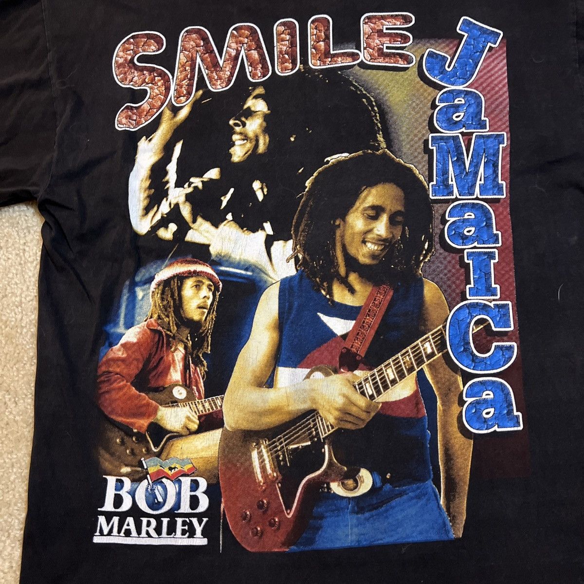 Vintage Large Vintage 90s Bootleg Bob Marley Rap Tee Graphic Tee Size US L / EU 52-54 / 3 - 4 Thumbnail