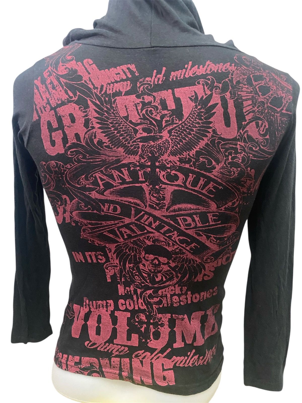 GOSTAR DE FUGA × Japanese Brand × Seditionaries Hoodie Cotton Black Embellished by Rhinestone Los Angeles Size S / US 4 / IT 40 - 3 Thumbnail