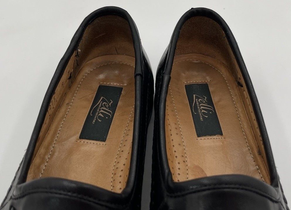 Zelli Zelli Men's Black Leather Tassel Loafer Dress Shoes Size 8M Size US 8 / EU 41 - 9 Thumbnail