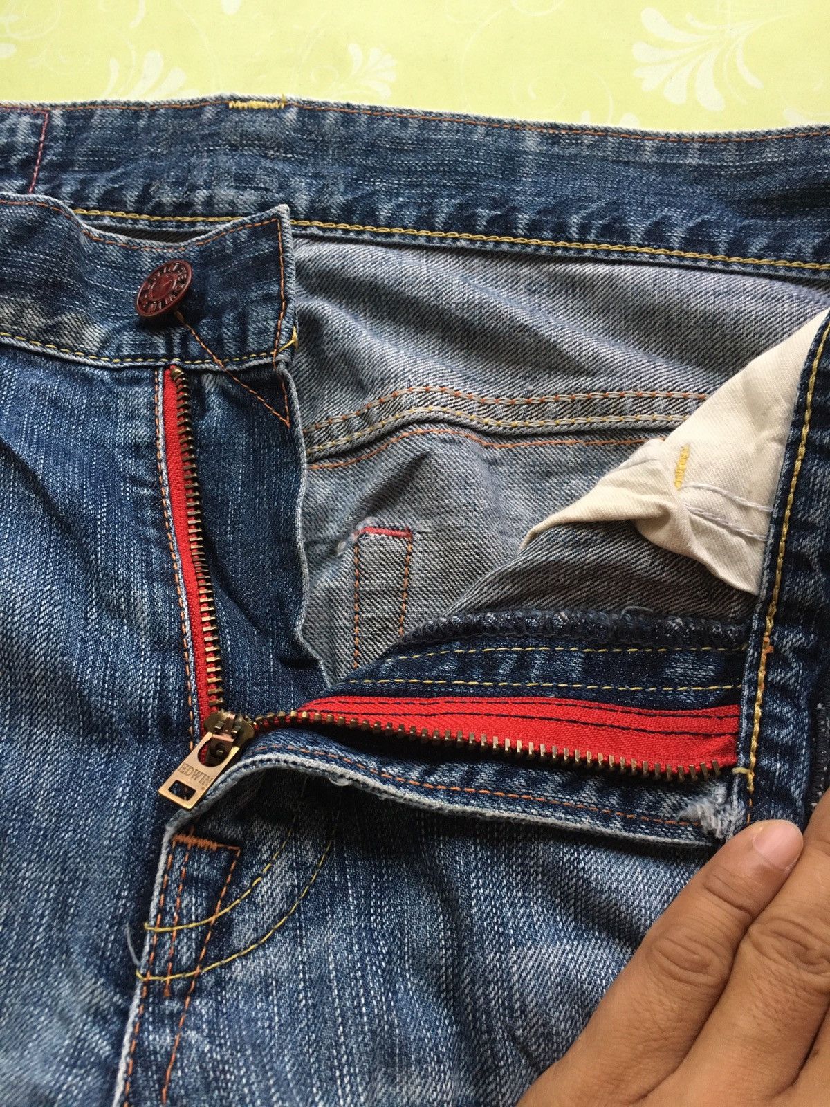 Edwin × Japanese Brand × Vintage Edwin blue trip 503 vintage Size US 34 / EU 50 - 18 Thumbnail