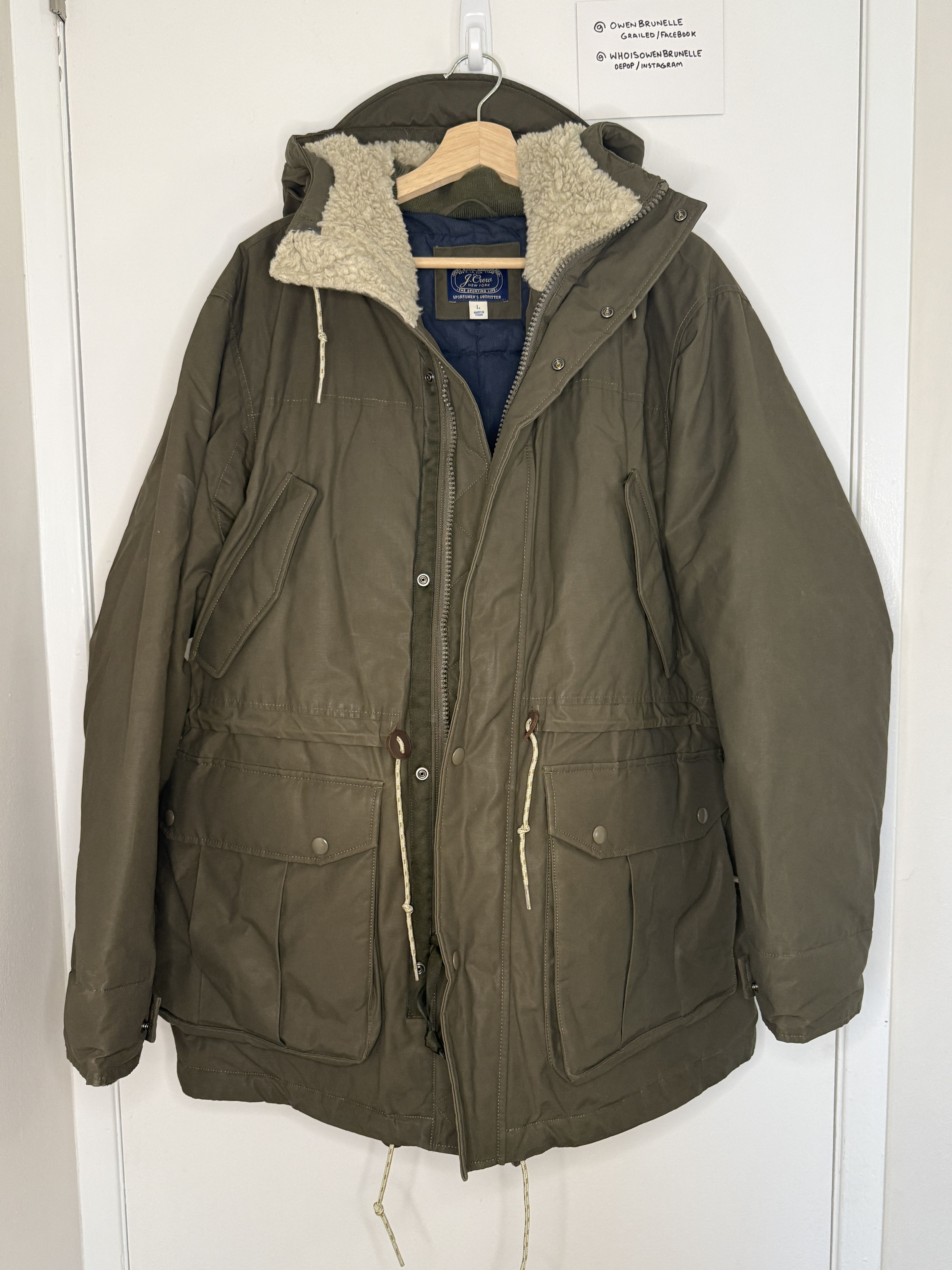J.Crew J.Crew Nordic Parka PrimaLoft Olive L Premium Sherpa Hood Size US L / EU 52-54 / 3 - 1 Thumbnail