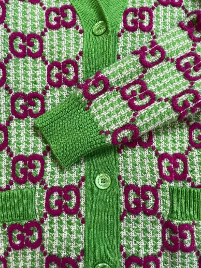 Gucci Gucci Full logo wool knitted cardigan sweater 2501-Nextarro Size US XXS / EU 40 - 5 Thumbnail