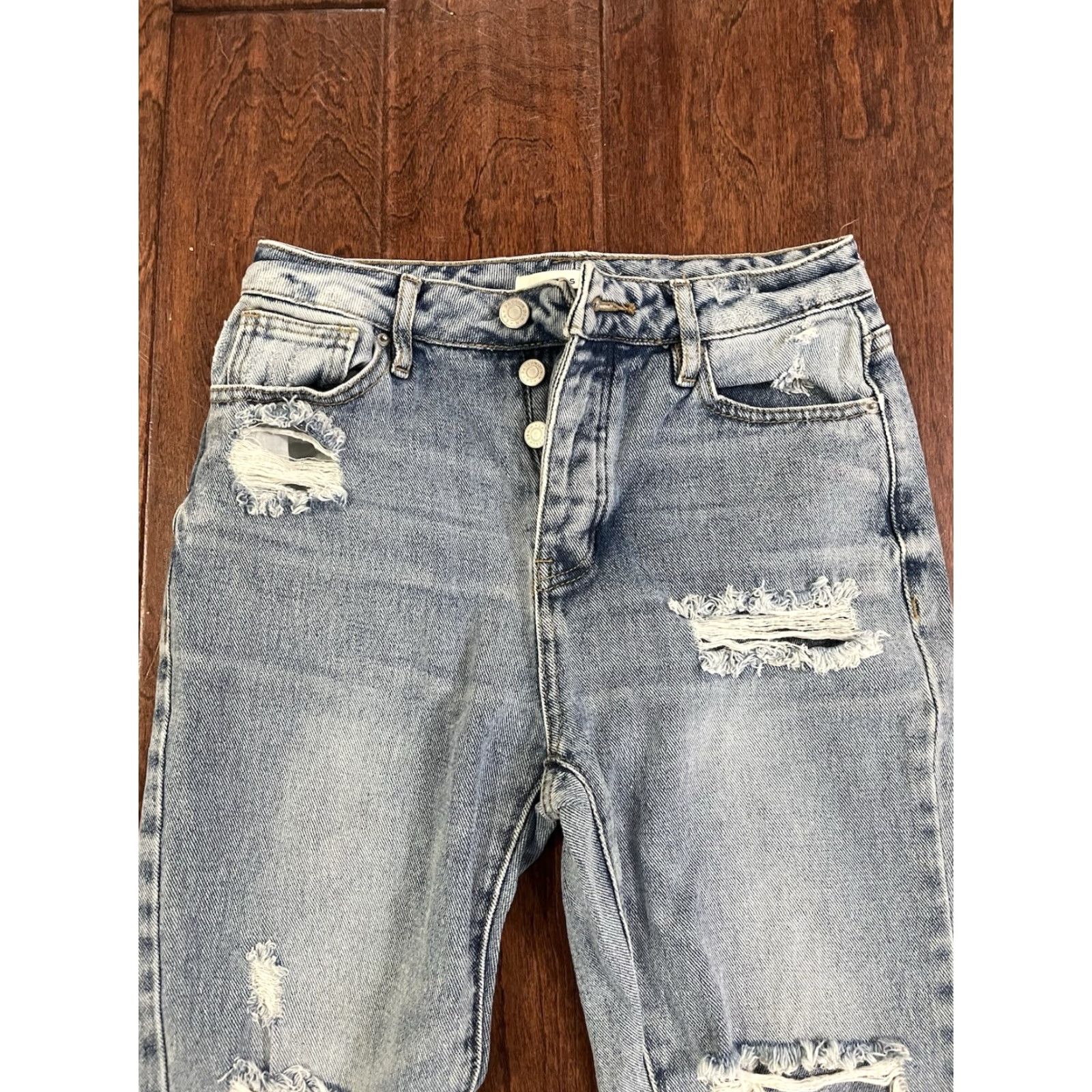 Pacsun PACSUN Mom Jean High Rise Destructed 100% Cotton Denim Jeans Women’s Size 24 Size 42" / US 20 - 2 Thumbnail