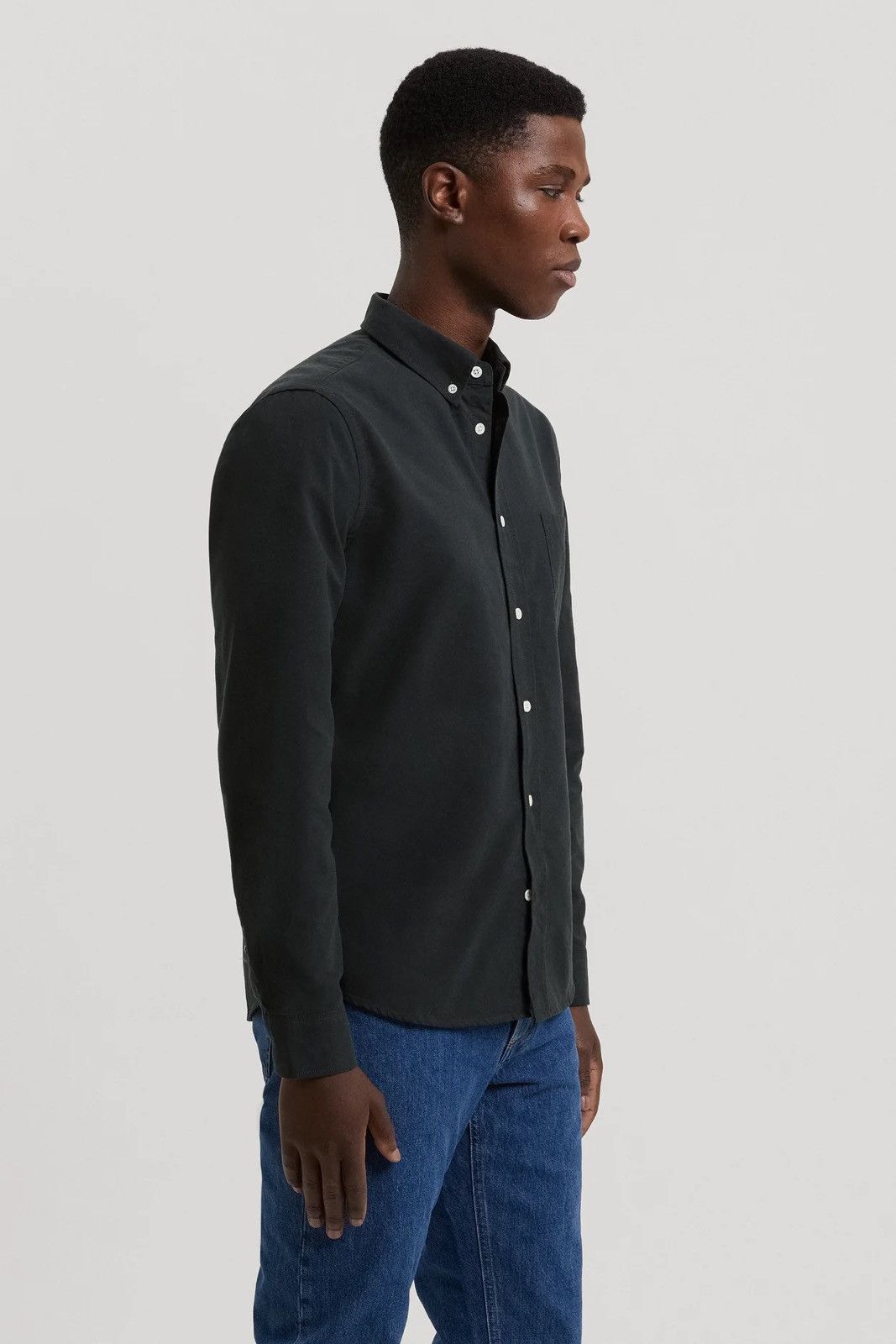 Asket Asket Oxford Pocket Shirt Dark Green Size US M / EU 48-50 / 2 - 2 Thumbnail