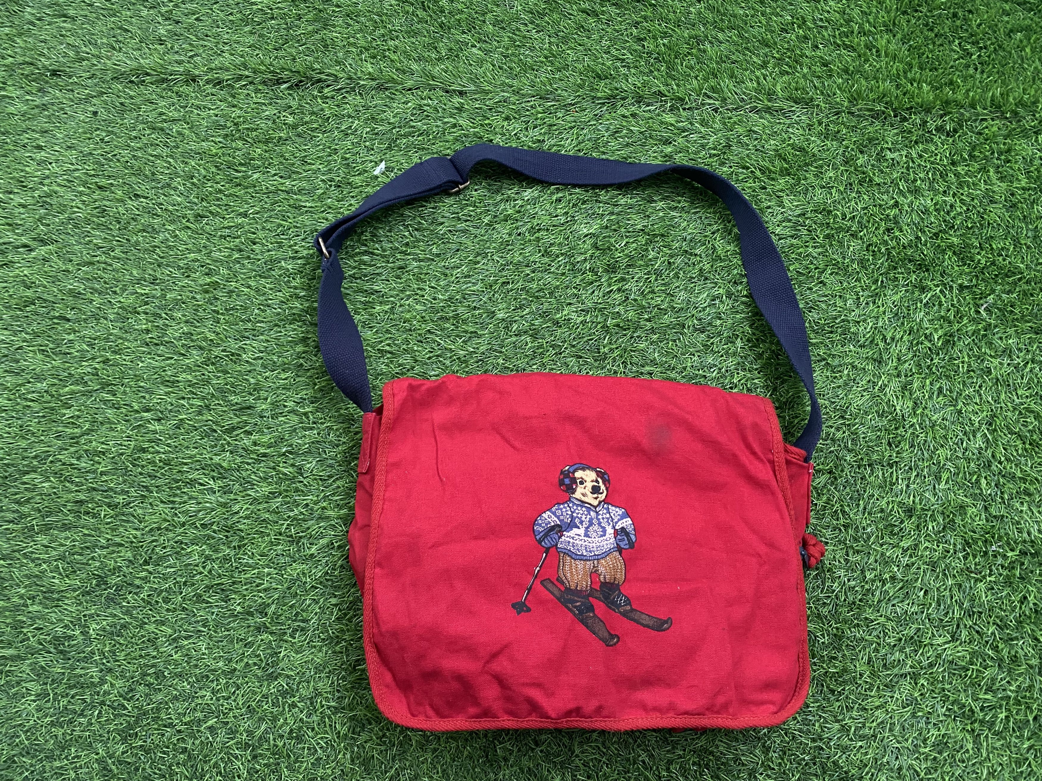 Polo Ralph Lauren x Ralph Lauren Vintage Polo Bear Ski Sling Bag in Red, Men's