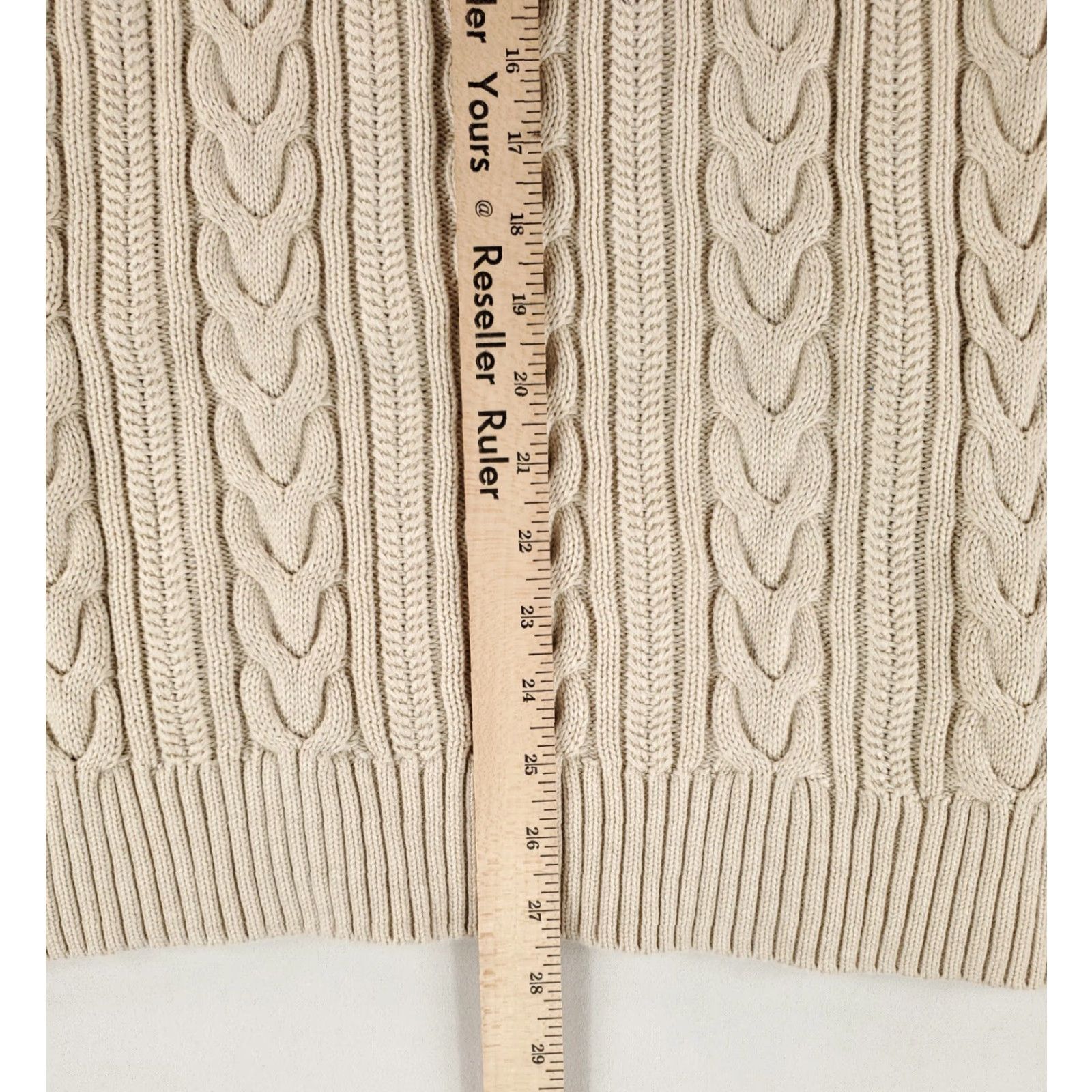 Brooks Brothers Brooks Brothers Sweater Cable Knit Chunky Supima Cotton Cream White Mens XL Pullover Mens XL White Cable-Knit Pullover Brooks Brothers Size US XL / EU 56 / 4 - 5 Thumbnail