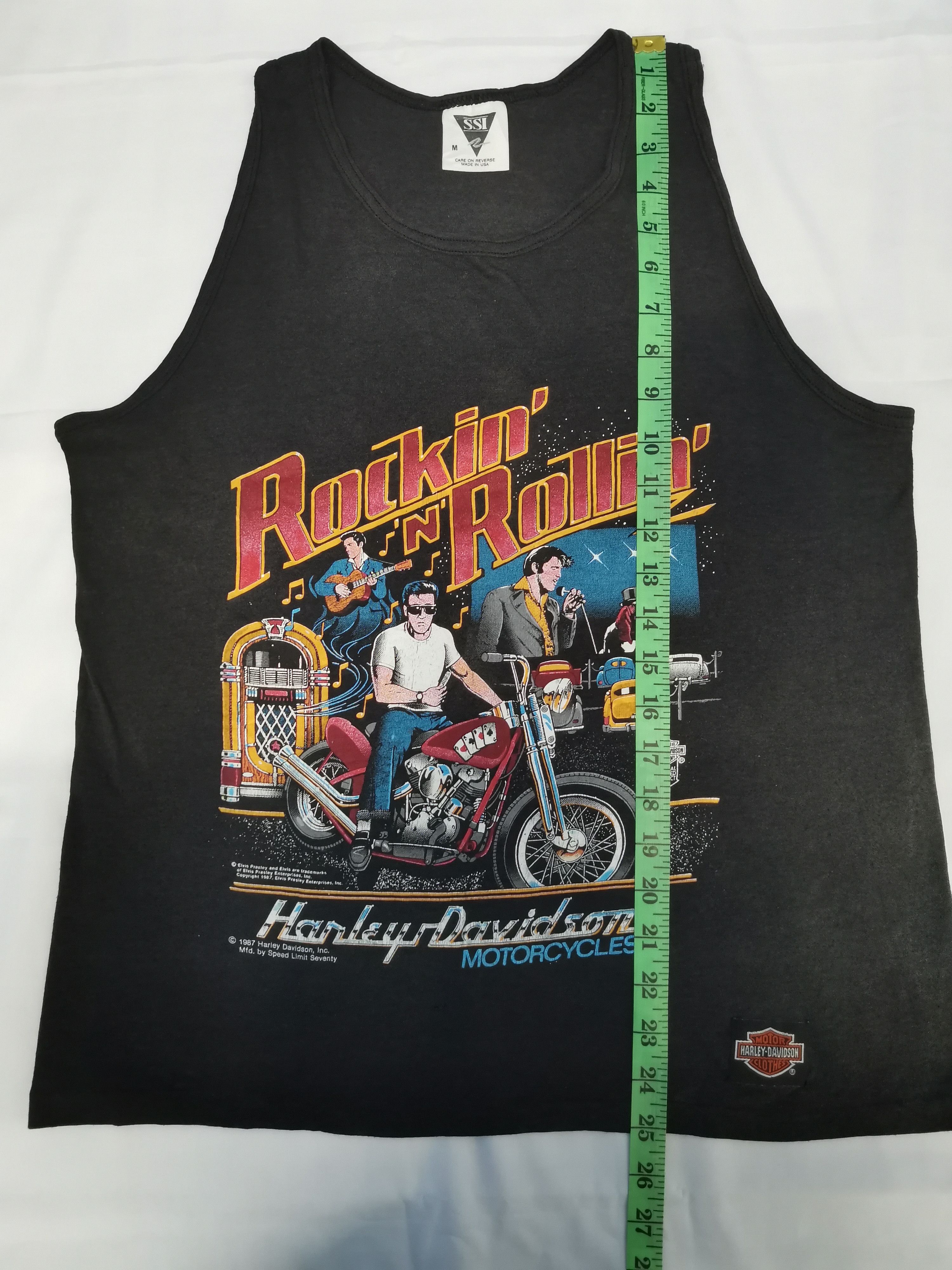 Band Tees Vintage Harley Davidson Elvis Presley Rockin n Rollin Size US M / EU 48-50 / 2 - 5 Thumbnail