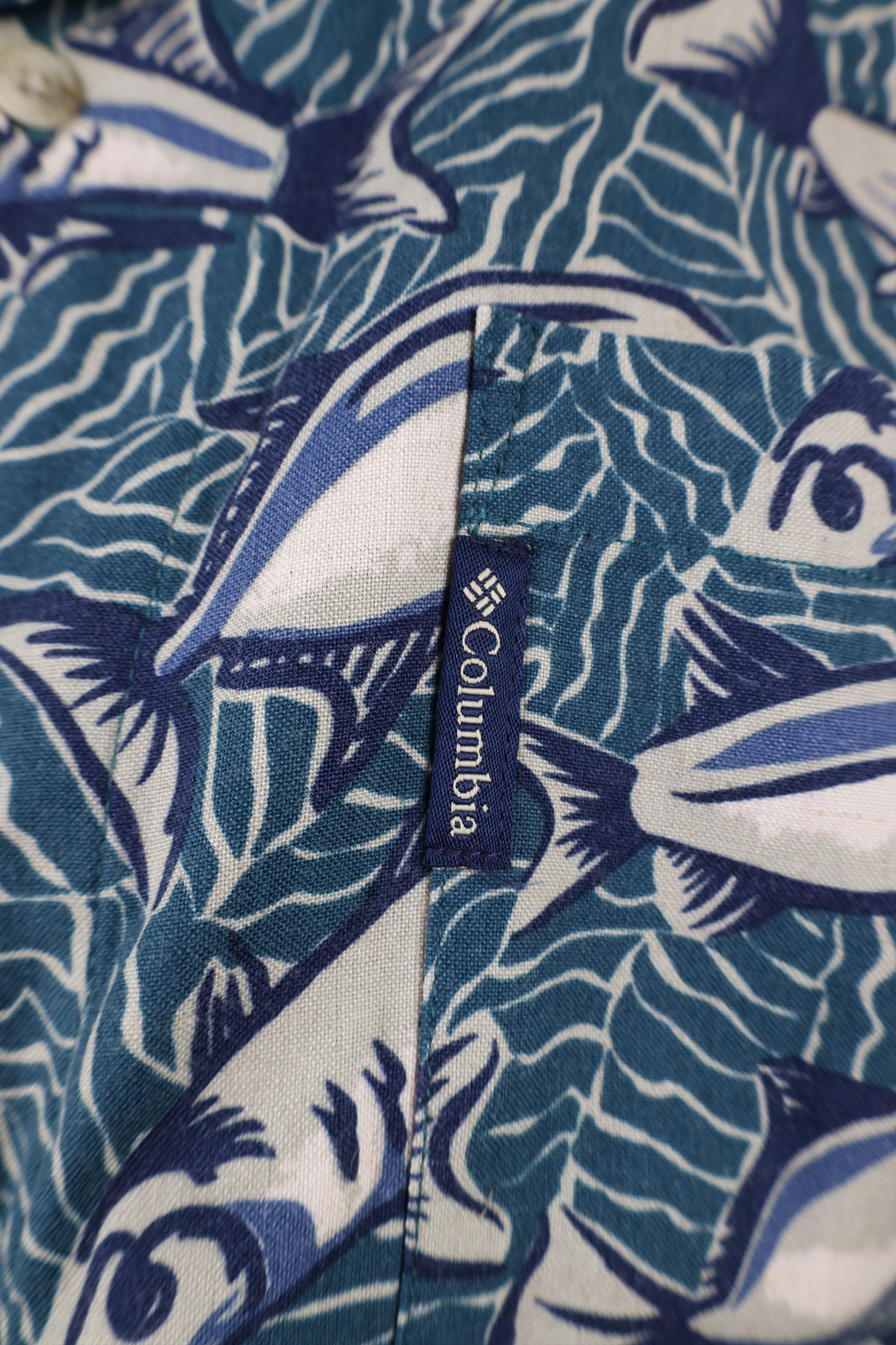 Columbia × Vintage Deadstock Vintage 90s Columbia Print Flax Linen Button Shirt Size US XL / EU 56 / 4 - 5 Thumbnail