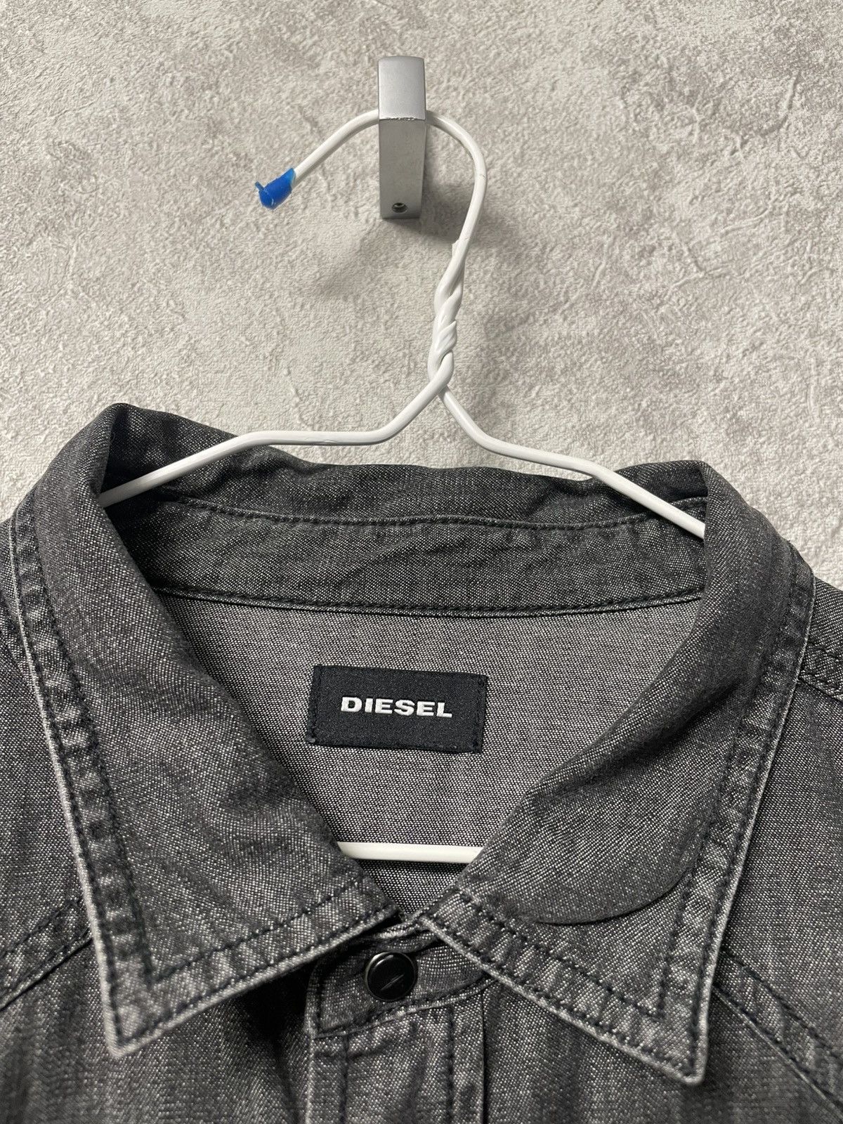 Diesel Vintage Diesel Black Jeans Long Sleeve Snap Button Shirt Size US L / EU 52-54 / 3 - 8 Thumbnail