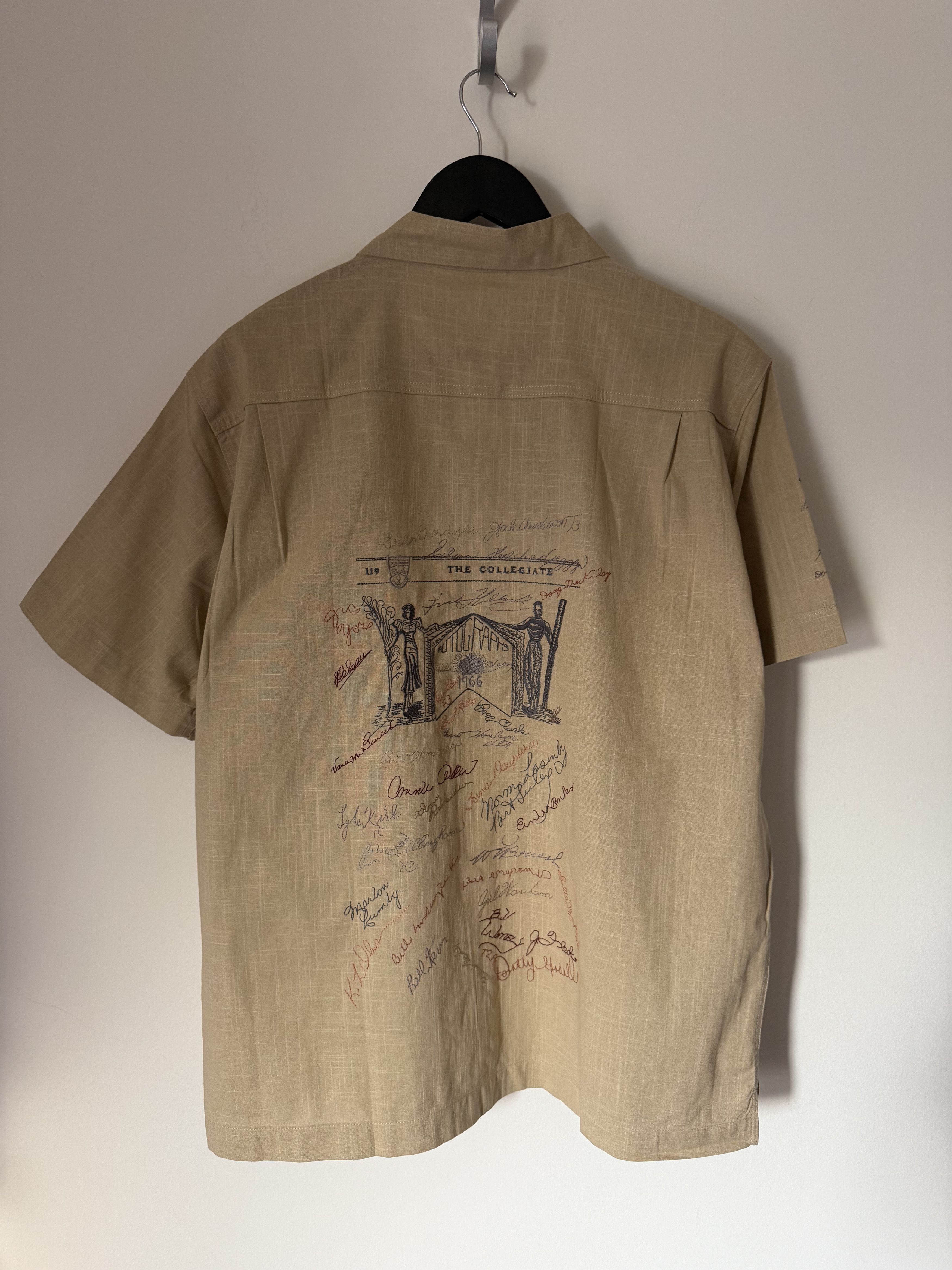 Samuel Zelig Samuel Zelig Yearbook Button Up Camp Shirt in Beige Size US L / EU 52-54 / 3 - 5 Thumbnail