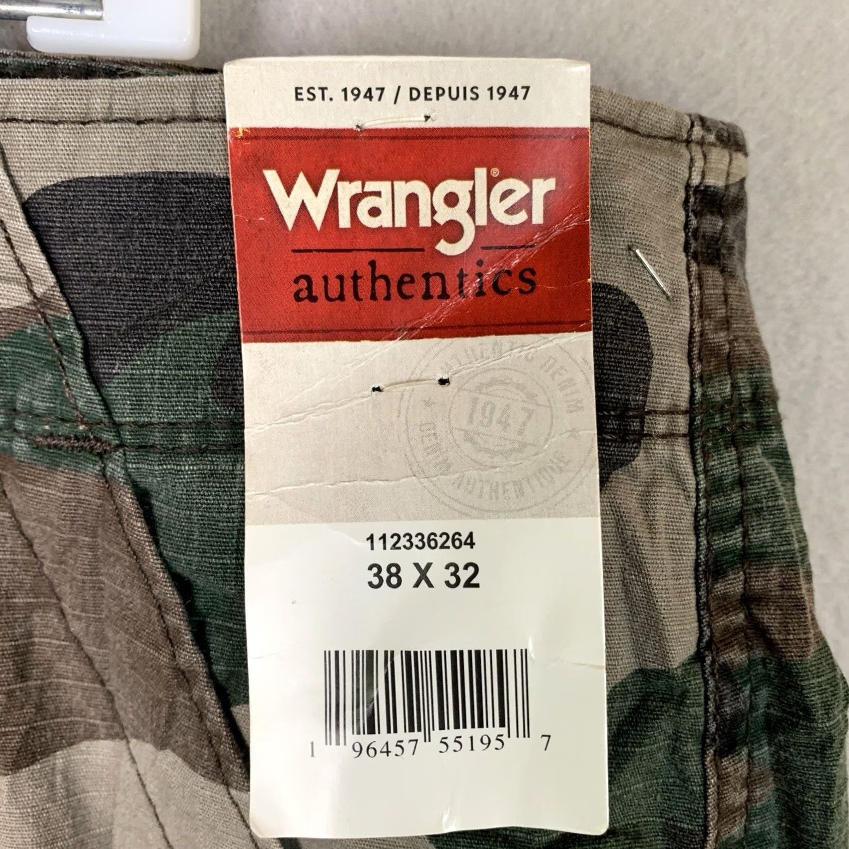 Wrangler Wrangler Pants Men 38x32 Green Camo Cargo Ripstop Hiking Workwear Size US 38 / EU 54 - 3 Thumbnail