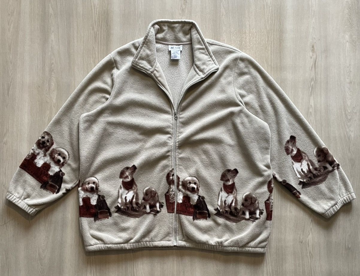 Vintage Vintage Blair Puppies Fleece Zip Up Jacket Sz 2XL Size XXL / US 16-18 / IT 52-54 - 1 Thumbnail
