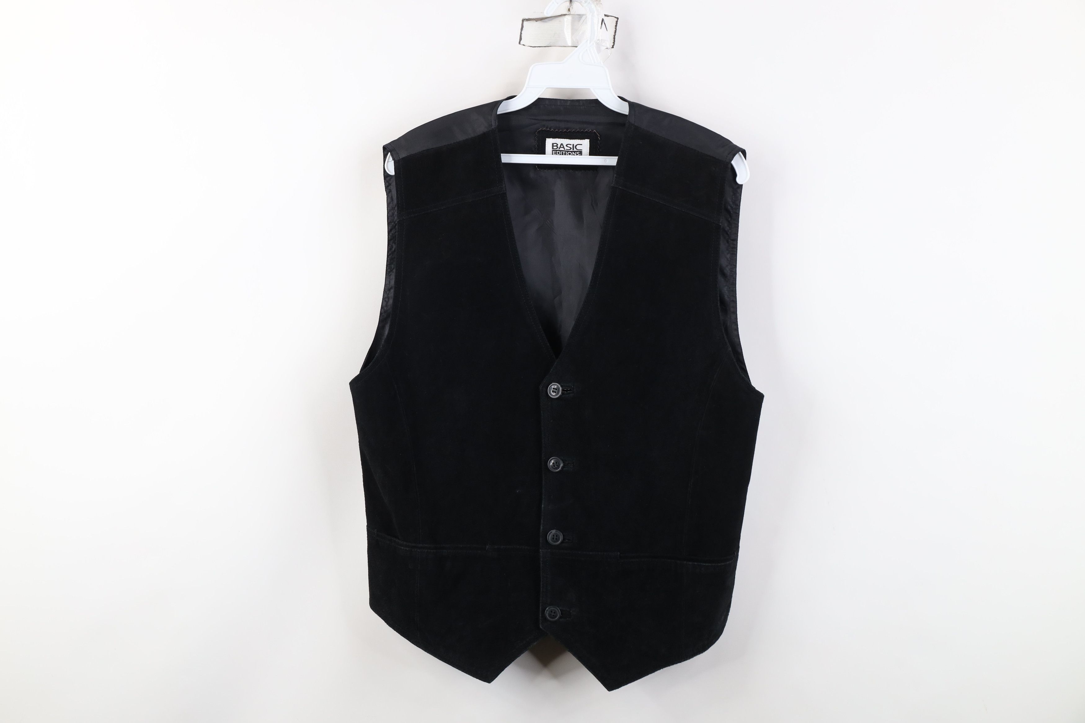 Vintage Vintage 90s Streetwear Suede Leather Buckle Back Vest Jacket Size US S / EU 44-46 / 1 - 1 Thumbnail