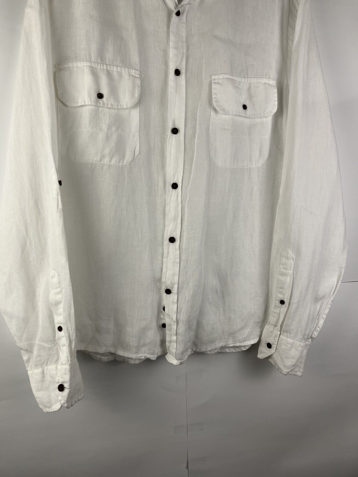 Hackett Hackett Luxury Linen Long Sleeve Shirt Button Up Size US L / EU 52-54 / 3 - 4 Thumbnail