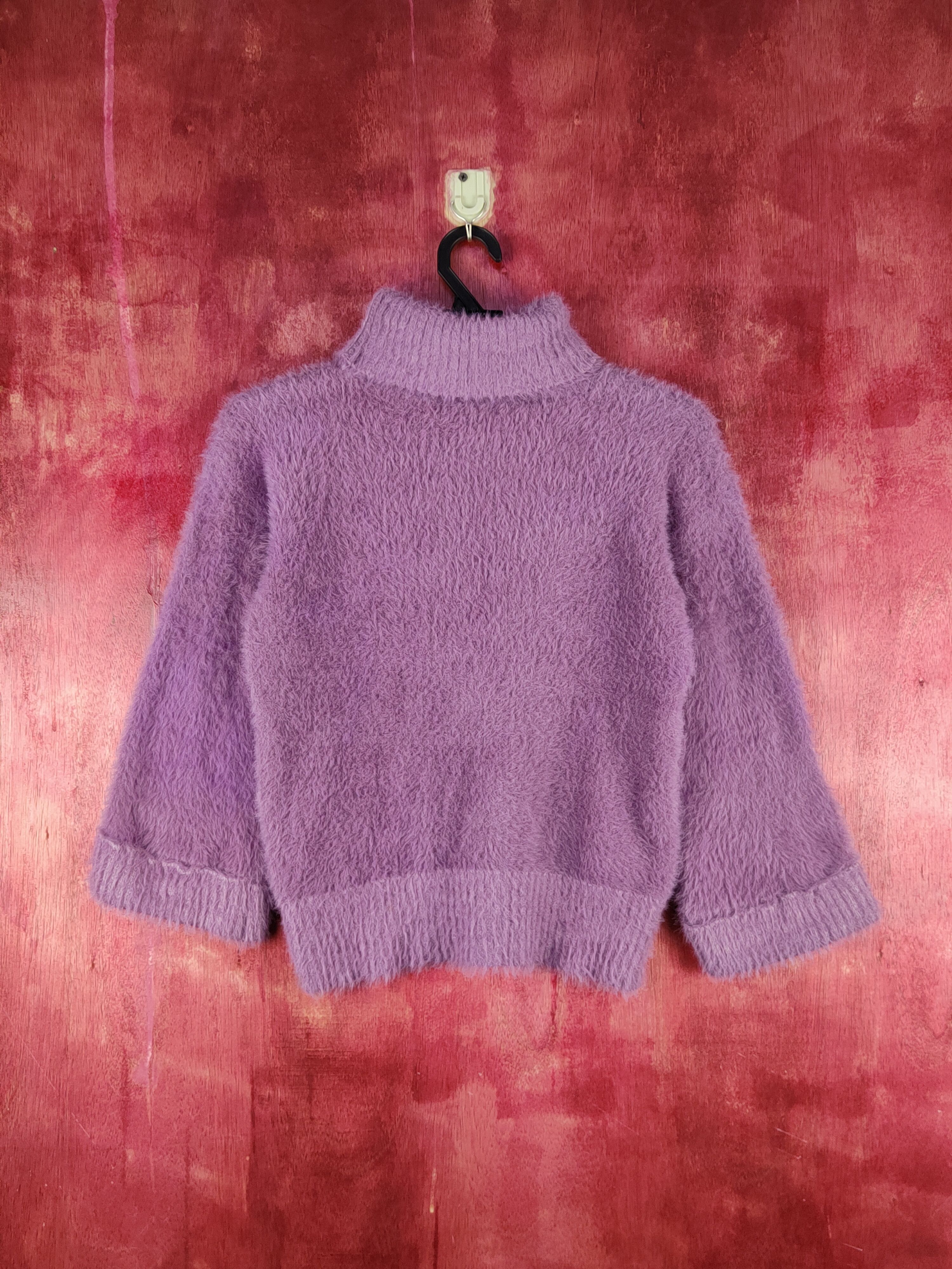 Homespun Knitwear Japanese Brand Purple Shag Shaggy Fur Mohair Knitwear #S2096 Size XS / US 0-2 / IT 36-38 - 1 Thumbnail