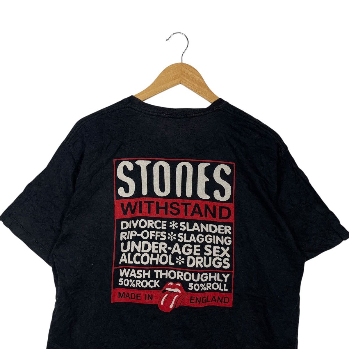 The Rolling Stones Rolling Stones Tongue Logo Band T-Shirt Black Graphic Tee Size US L / EU 52-54 / 3 - 6 Thumbnail