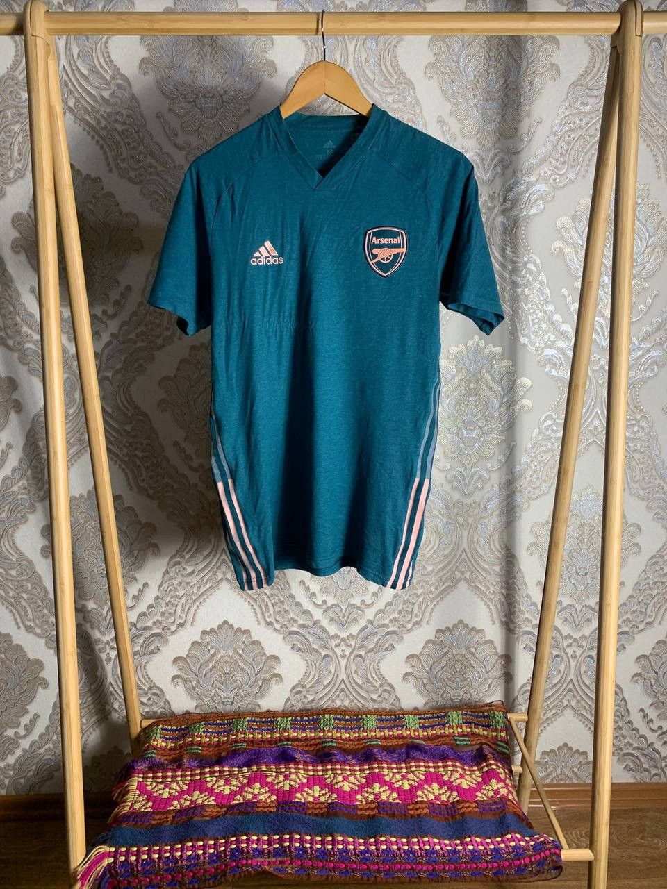 Pre-owned Adidas X Vintage Arsenal London T-shirt England Soccer Jersey 2020/21 Y2k 90's In Green