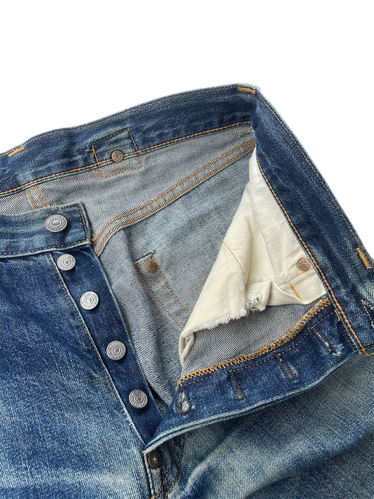 Levi's Rare Levi’s Vintage Clothing (LVC) 201XX Cinch-Back Jeans Size US 31 - 6 Thumbnail
