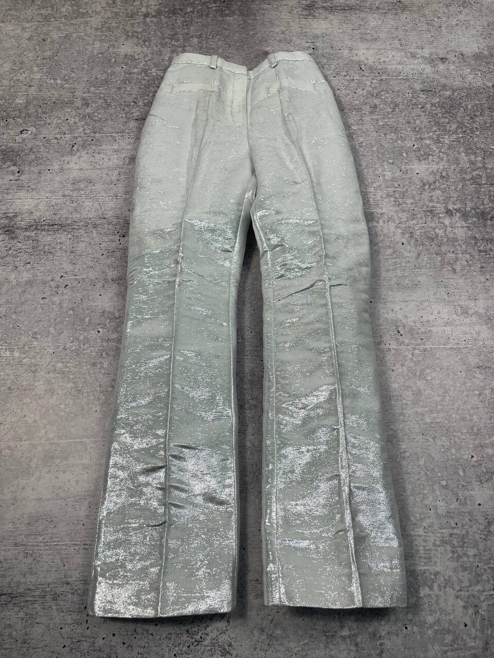 H&M × Paco Rabanne Paco Rabanne H&M Silver Metallic Pants Y2K Size 25" / US 0 / IT 36 - 3 Thumbnail