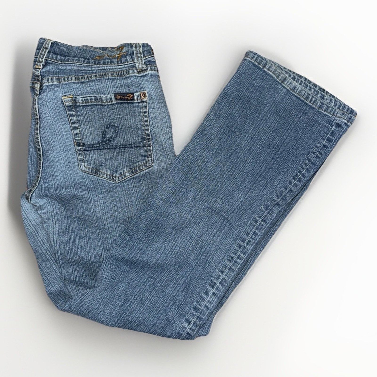 7 For All Mankind Express 7 For All Mankind Flared Jeans Blue Low Rise Y2K Size 30" / US 8 / IT 44 - 7 Thumbnail