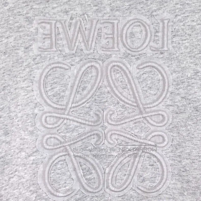 Loewe Loewe Heather Gray Logo Embroidered Cotton Crew Neck Long- Size M / US 6-8 / IT 42-44 - 4 Thumbnail