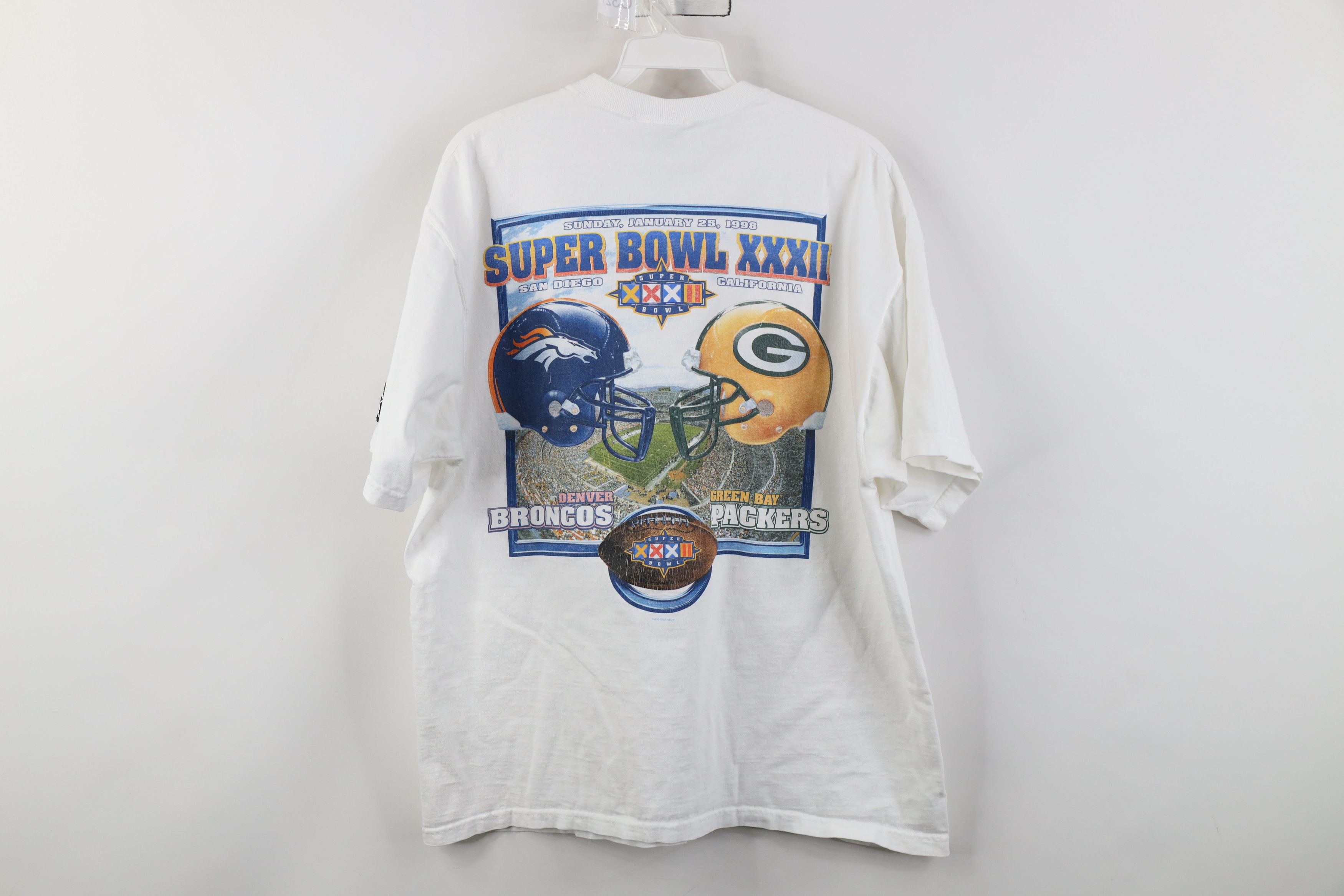 Starter Vintage 90s Starter XXXII Denver Broncos Football T-Shirt Size US L / EU 52-54 / 3 - 12 Thumbnail