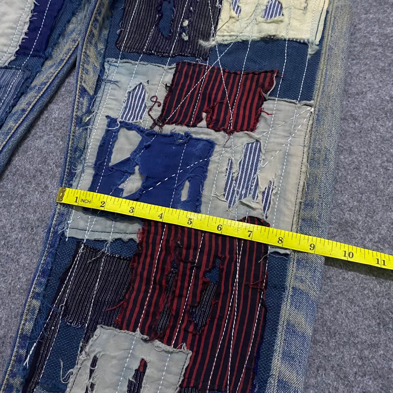 Levi's Vintage 90s Levis 501 Selvegde Patchwork Kurt Cobain Style Size US 33 - 6 Thumbnail