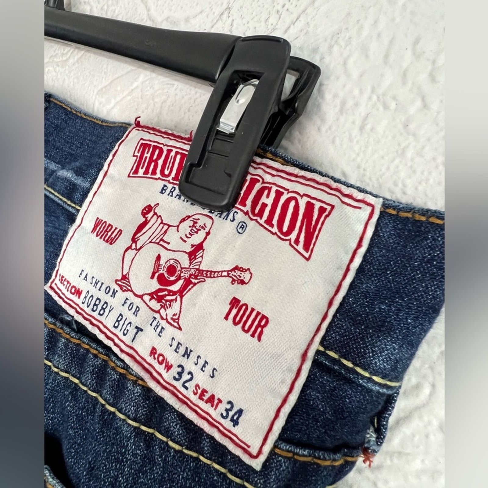 True Religion VTG True Religion Bobby Big T Baggy Denim Jeans Mens 32x34 Size US 32 / EU 48 - 5 Thumbnail