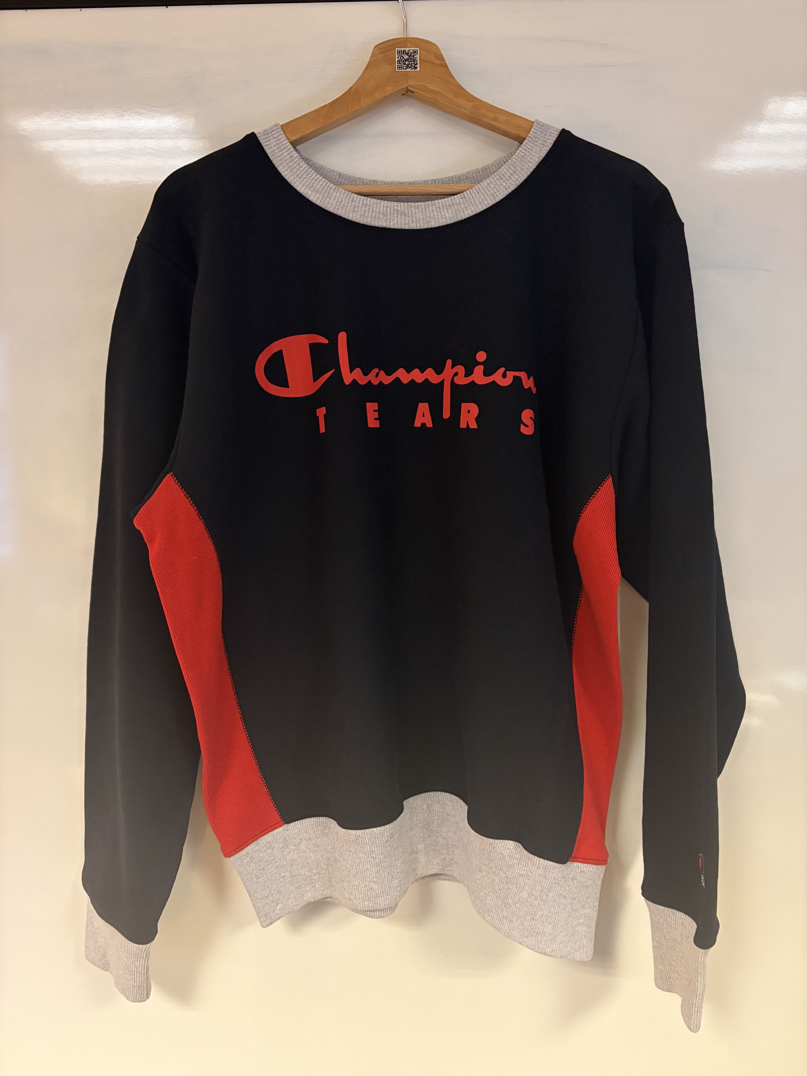 Champion Tears Black Red Long sleeve
