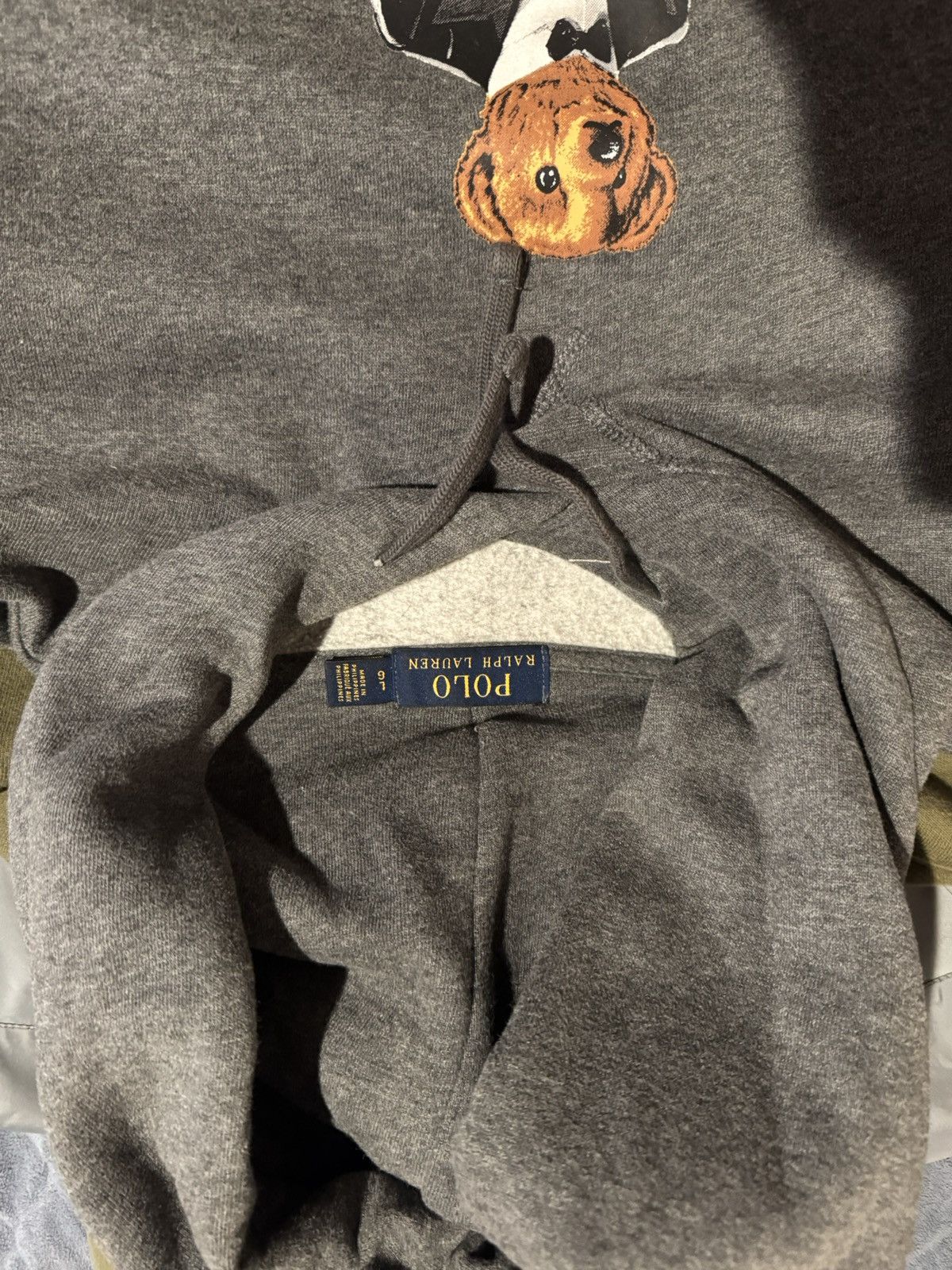 Polo Ralph Lauren Grey Polo Bear Hoodie Size US L / EU 52-54 / 3 - 5 Thumbnail
