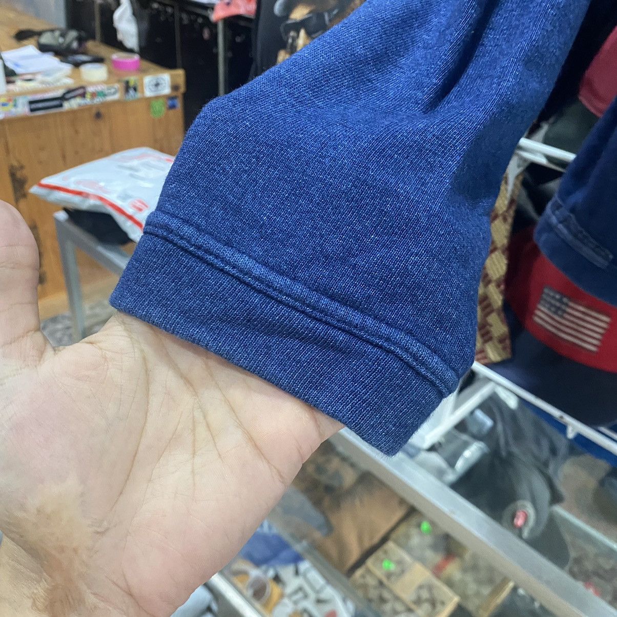 Blue Blue Japan Blue blue Japan. Patches sweatshirt in indigo blue. Size US S / EU 44-46 / 1 - 7 Thumbnail