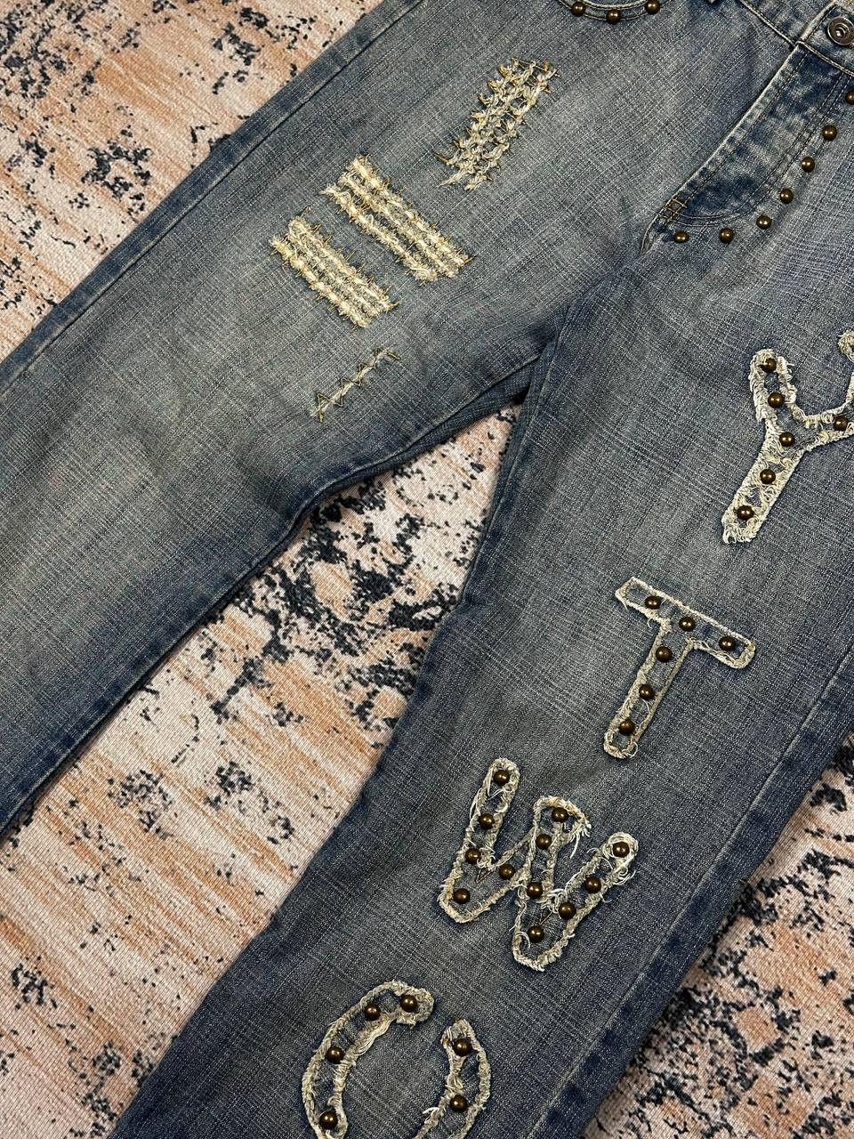 Japanese Brand Vintage Avant Garde Grunge Punk Baggy Denim Jeans Size US 34 / EU 50 - 5 Thumbnail