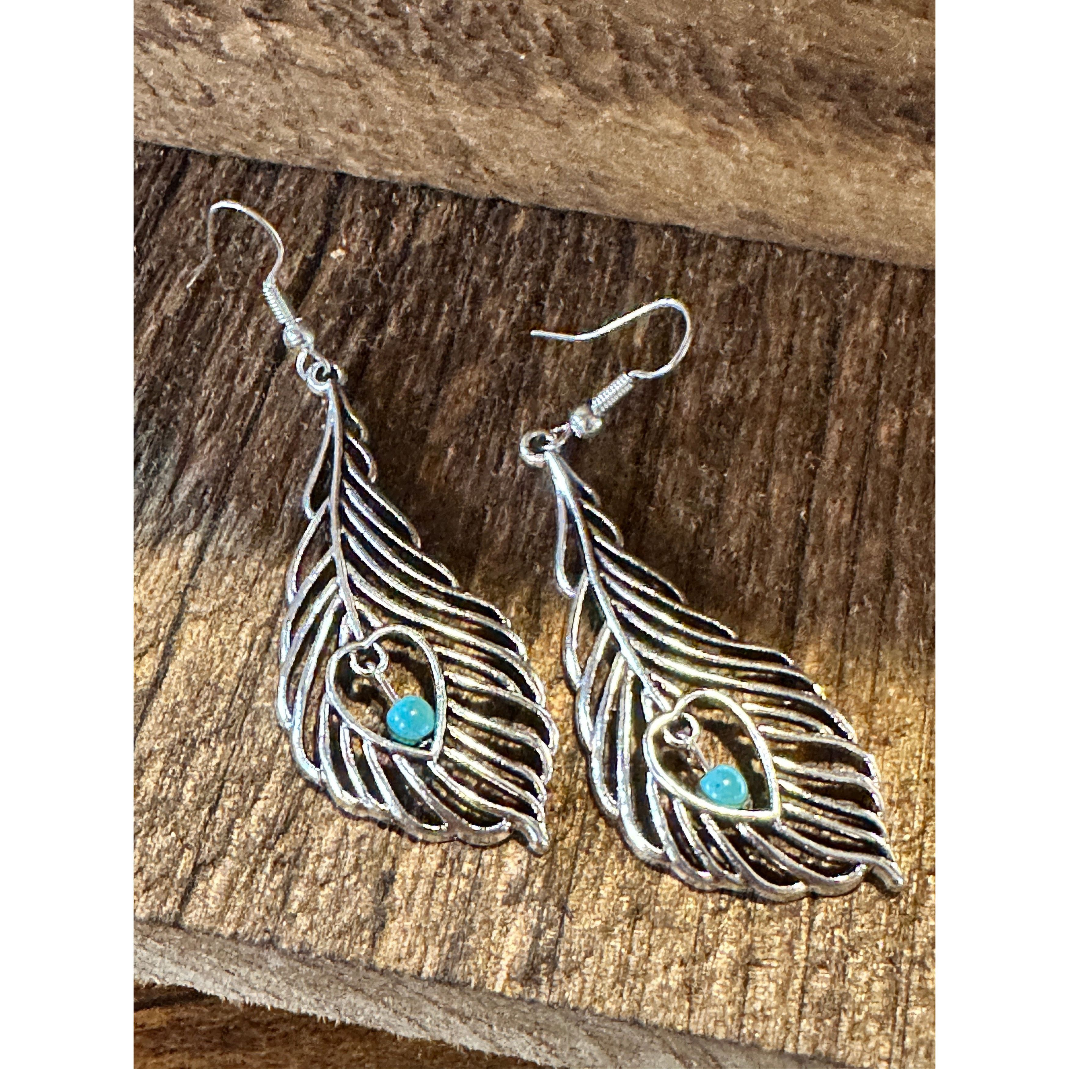 Other Boho Vintage Chic Southwestern Feather Dangle Wire Earrings, Size ONE SIZE - 9 Thumbnail