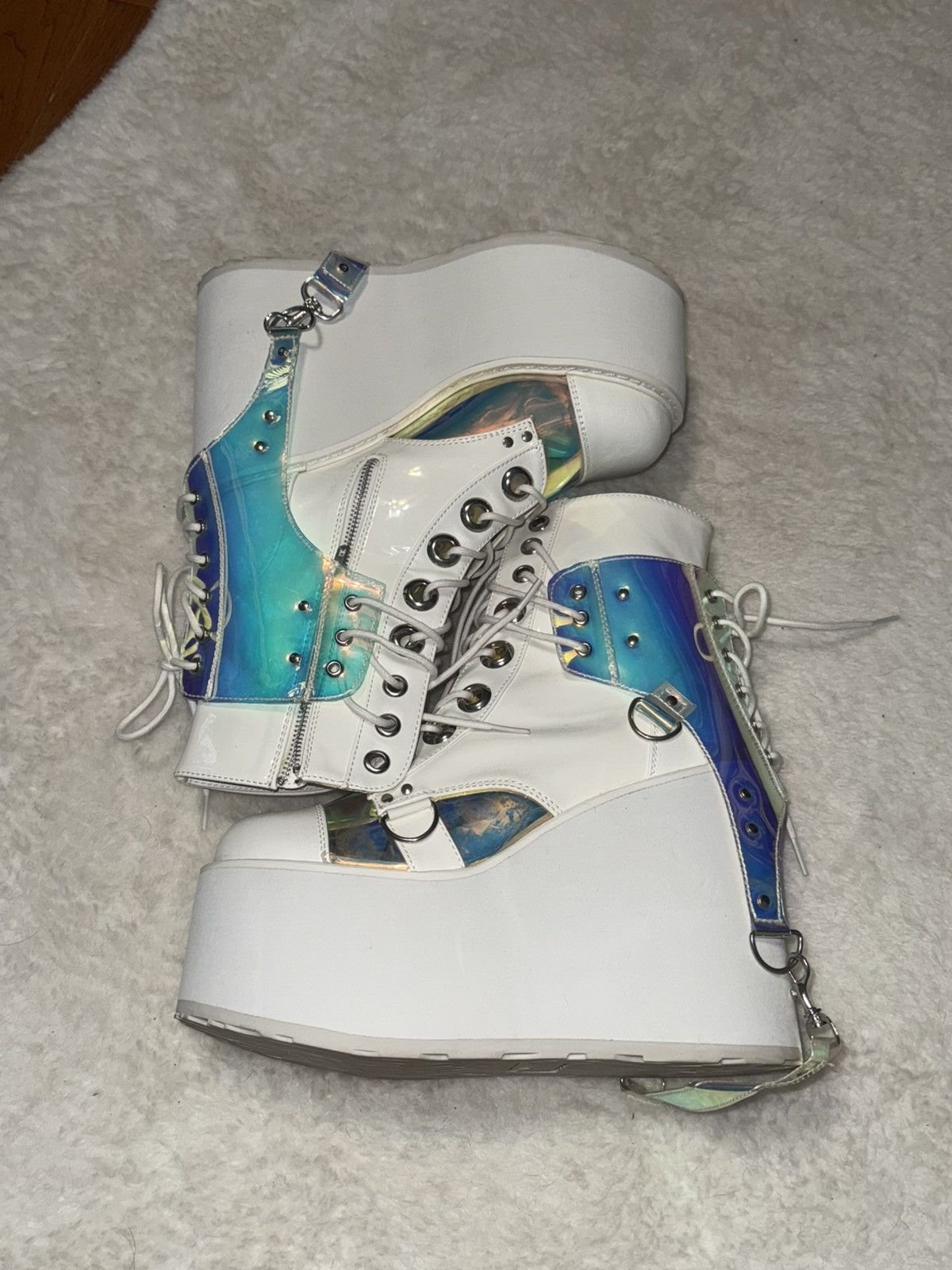 Demonia Cult × New Rock demonia platform boots translucent Size US 12 / IT 42 - 8 Thumbnail